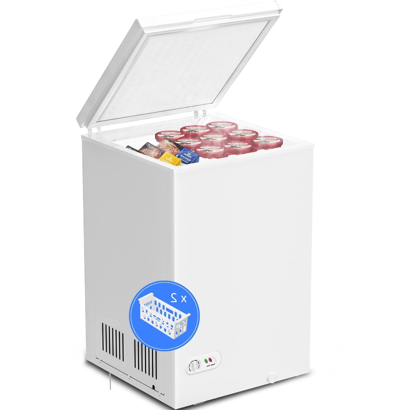 Kismile 3.5 Cubic Feet Chest Freezer - Image 8