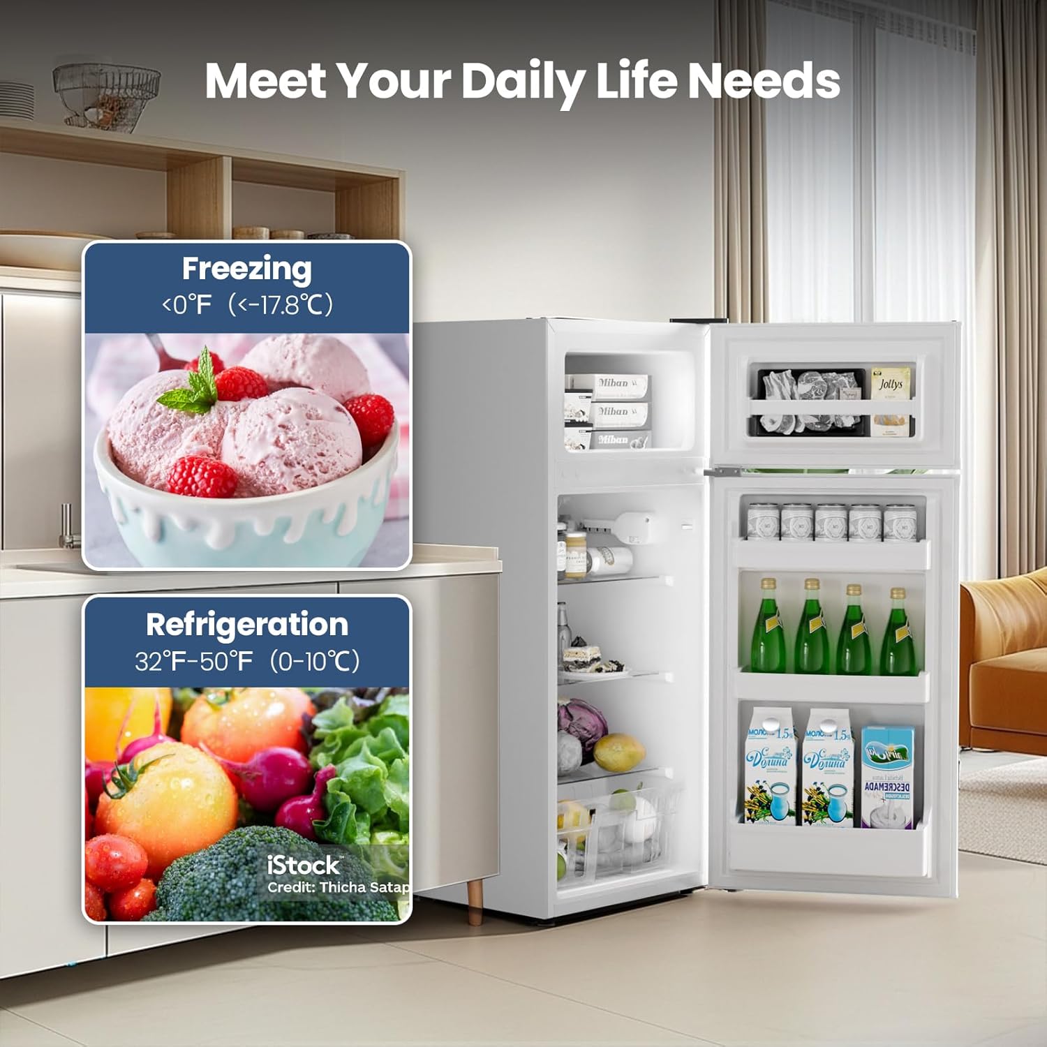 Kismile 4.5 Cu.Ft Mini Fridge with Freezer 58127RRE0 - Image 18
