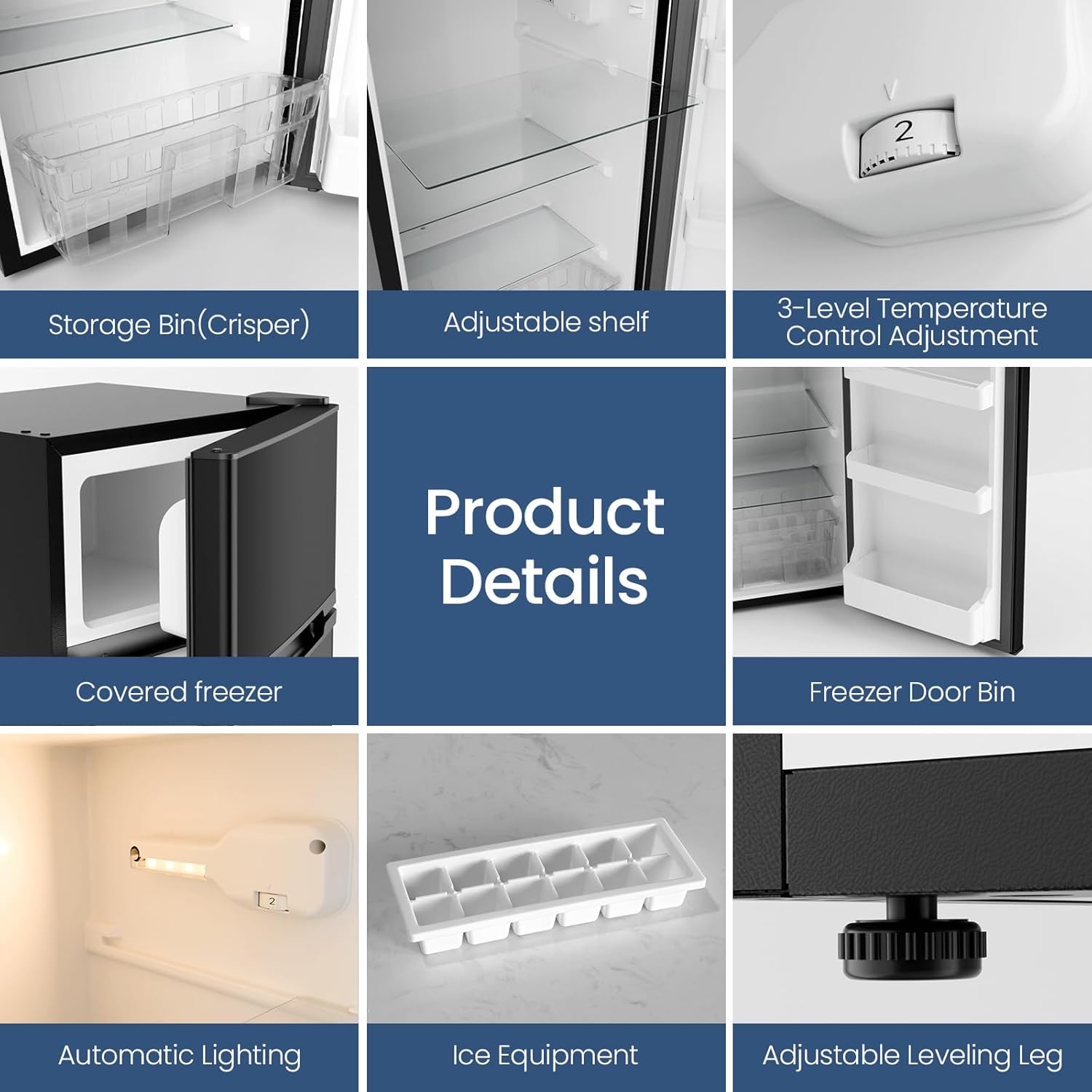 Kismile 4.5 Cu.Ft Mini Fridge with Freezer 58127RRE0 - Image 5