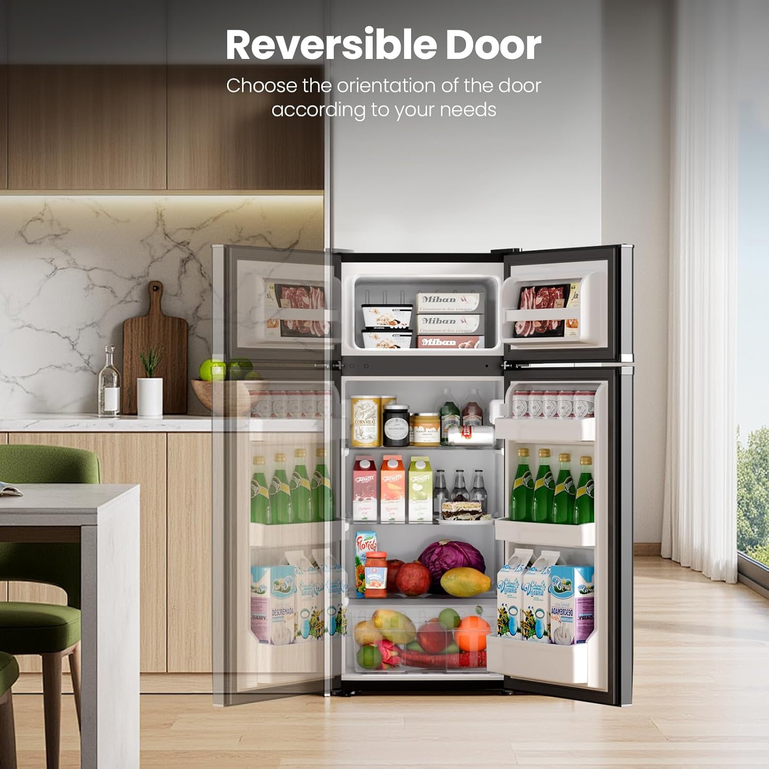 Kismile 4.5 Cu.Ft Mini Fridge with Freezer 58127RRE0 - Image 4