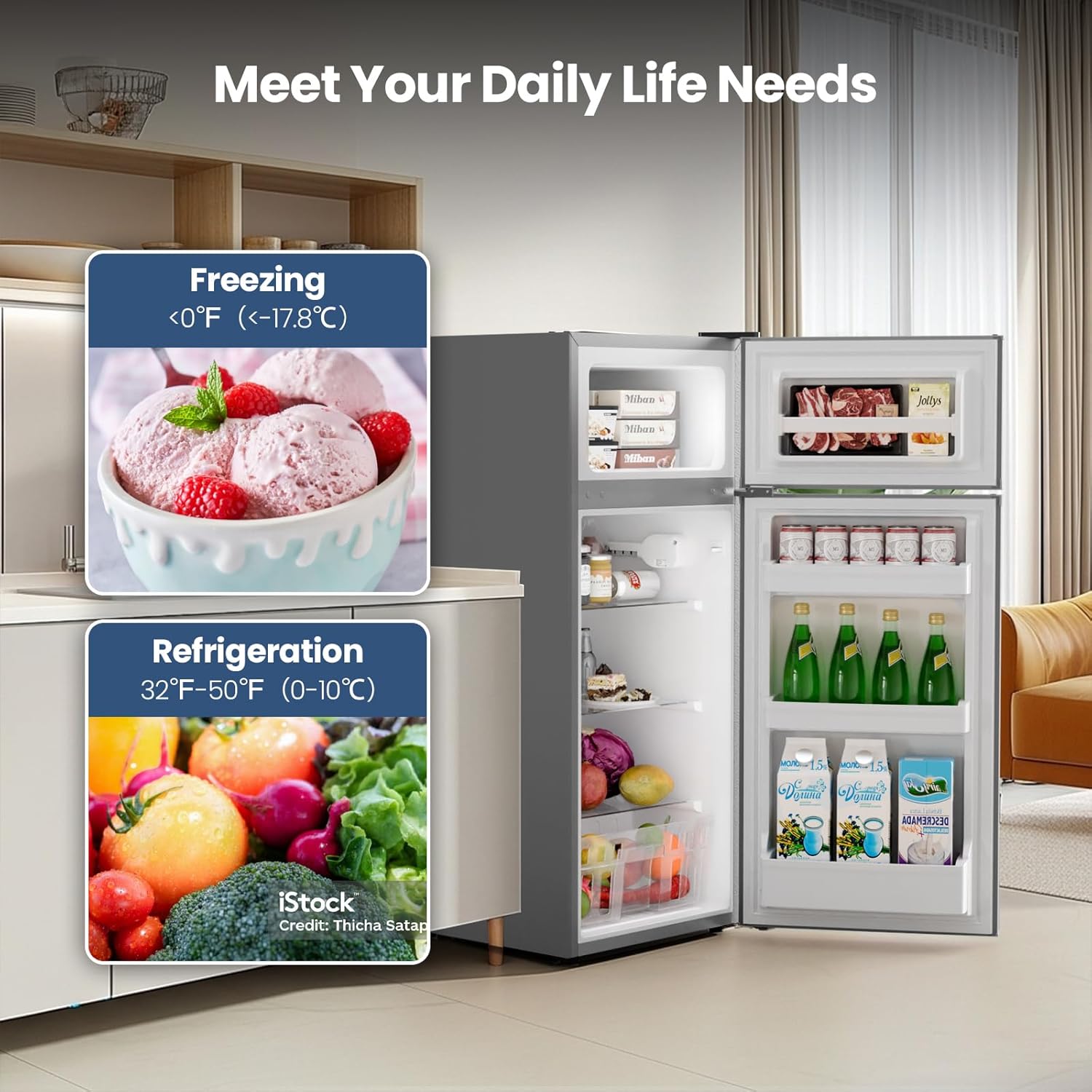 Kismile 4.5 Cu.Ft Mini Fridge with Freezer 58127RRE0 - Image 11
