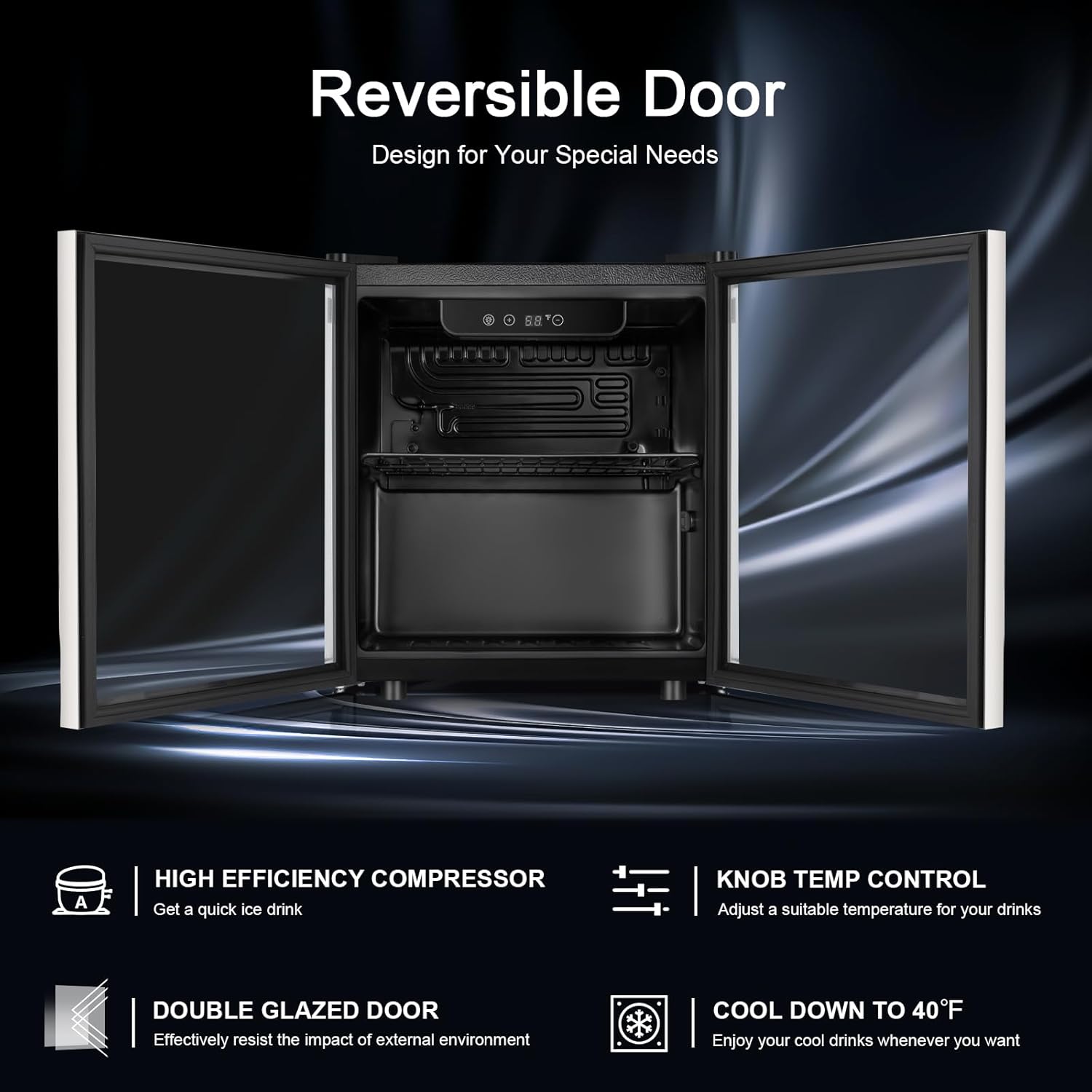 Kismile 48 Can Beverage Refrigerator 58036RWC0 - Image 3