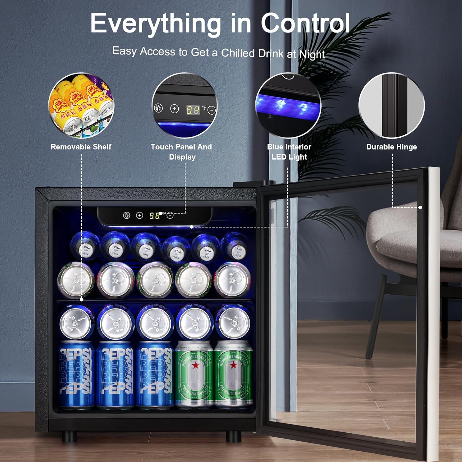 Kismile 48 Can Beverage Refrigerator 58036RWC0 - Image 4