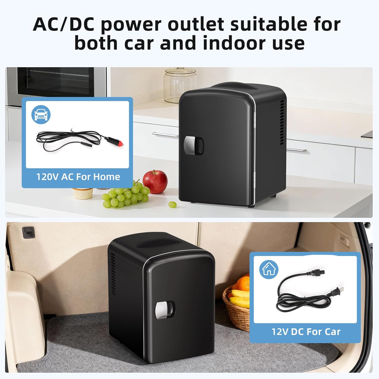 Kismile 4L/6 Can Portable Mini Fridge MF3425 - Image 3