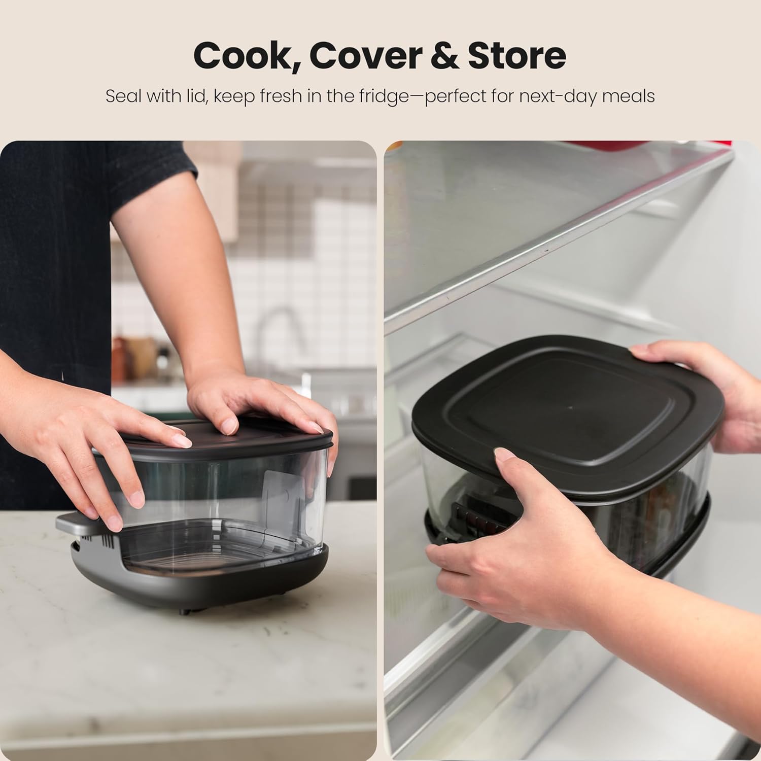 Kismile 5-in-1 Portable Glass Air Fryer K8126 - Image 9