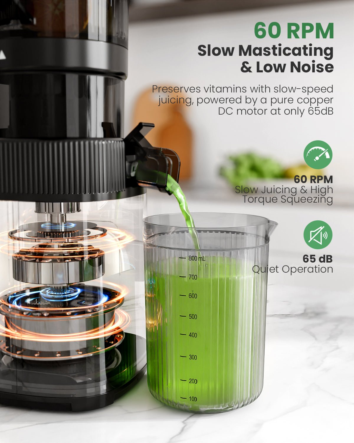 Kismile Cold Press Juicer Machine 27901KJU0 - Image 3