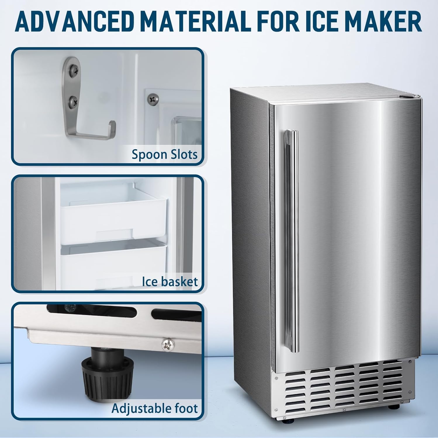 Kismile Commercial Under Counter Built-in Nugget Ice Maker Z5830N - Image 4