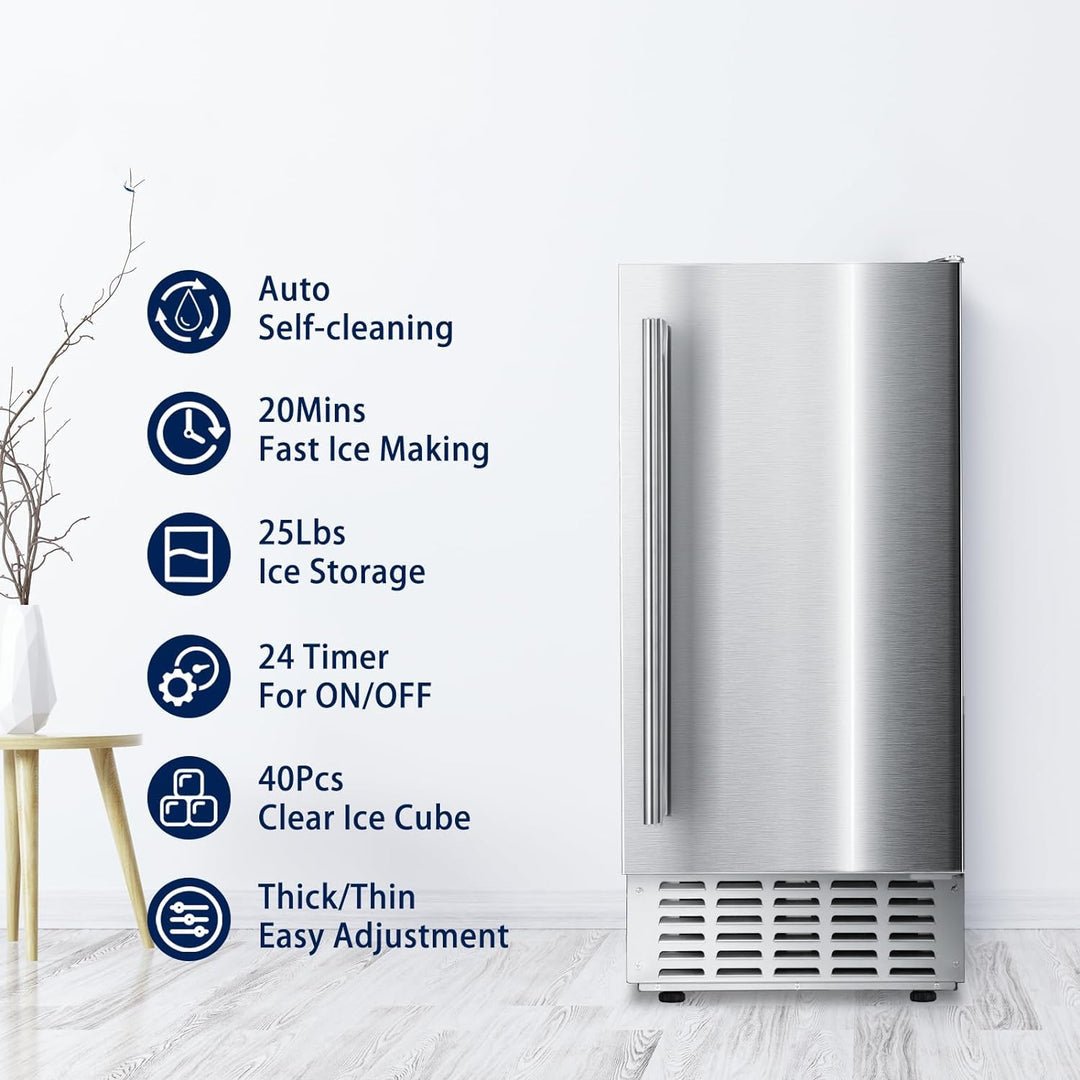 Kismile Commercial Under Counter Built-in Nugget Ice Maker Z5830N - Image 3