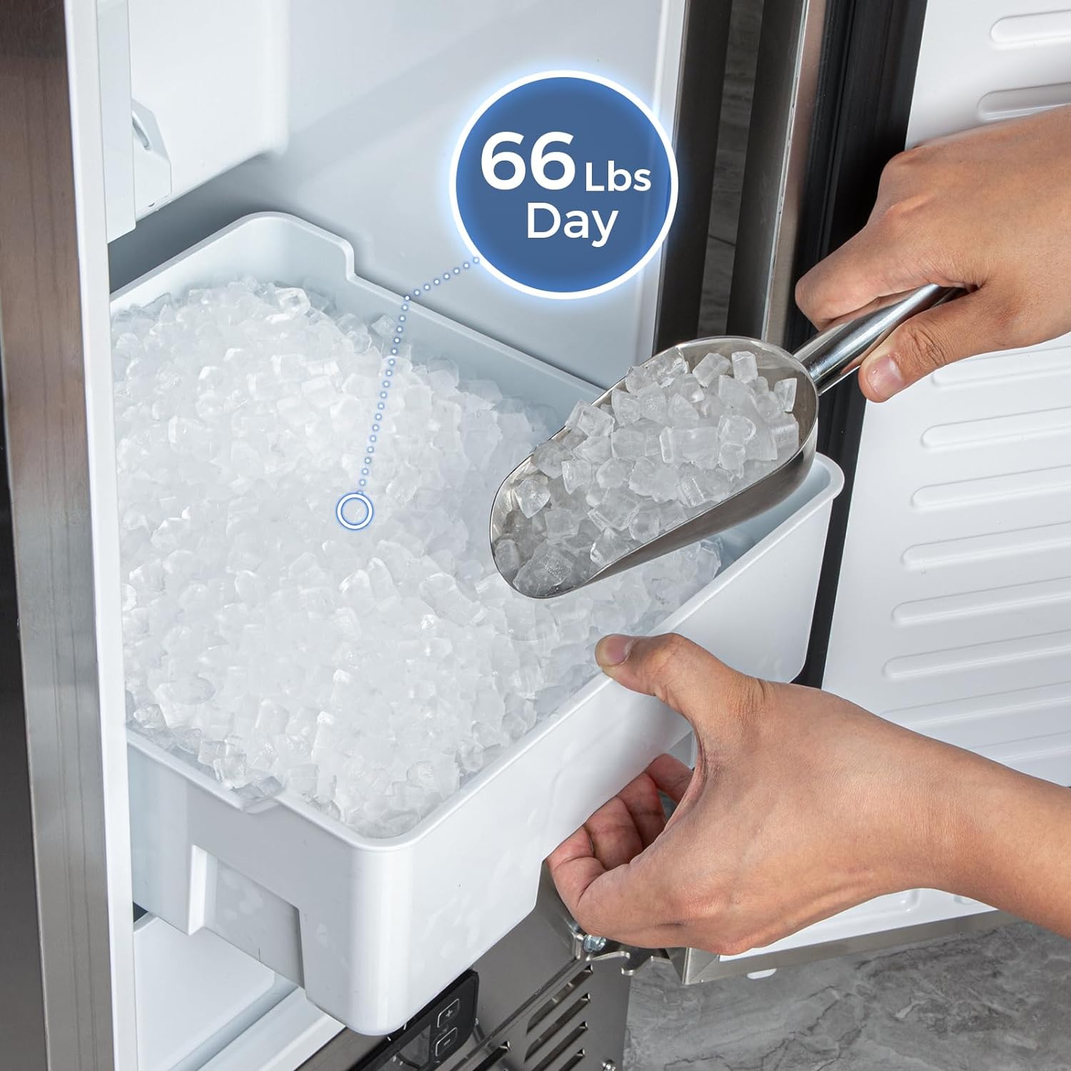 Kismile Commercial Under Counter Built-in Nugget Ice Maker Z5830N - Image 6