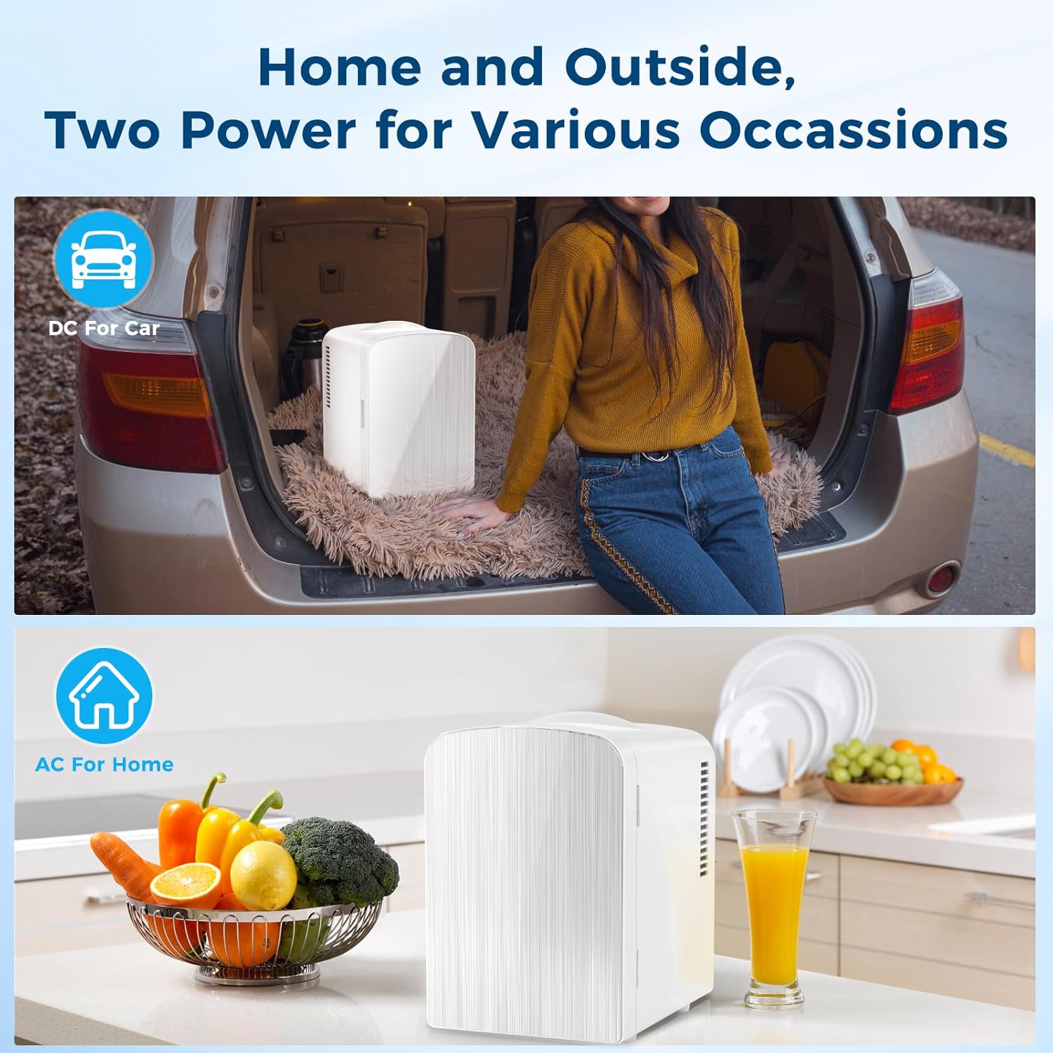 Kismile Compact Refrigerator. Portable Mini Fridge. Skin Care 4L Capacity/6 Cans F3404S - Image 5
