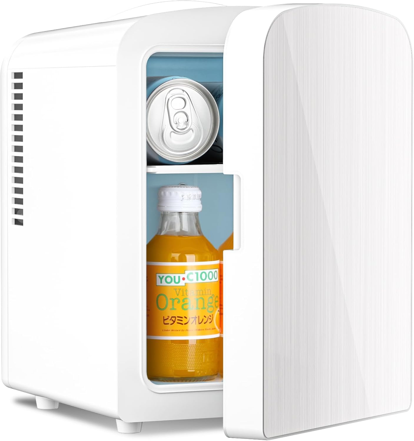 Kismile Compact Refrigerator. Portable Mini Fridge. Skin Care 4L Capacity/6 Cans F3404S