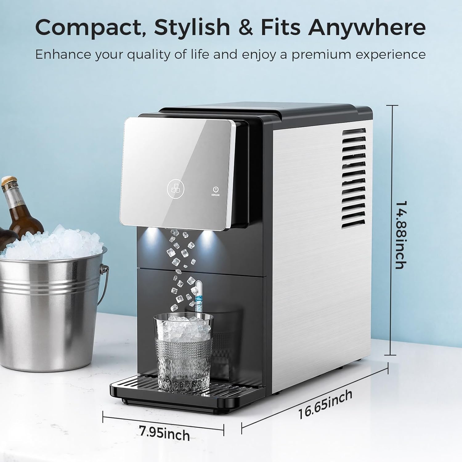 Kismile Countertop Nugget Ice Maker 58015RIM0 - Image 7
