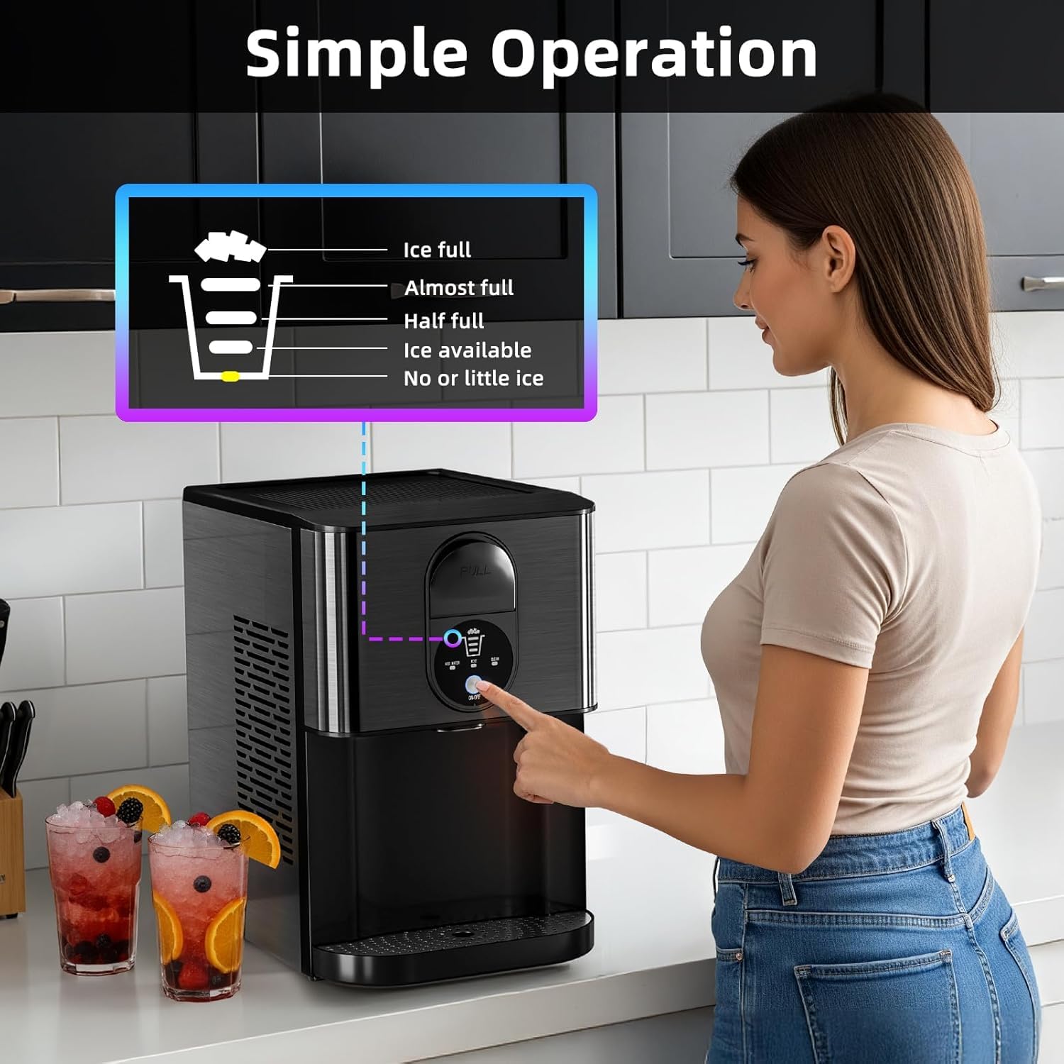 Kismile Countertop Nugget Ice Maker 58015RIM0 - Image 11