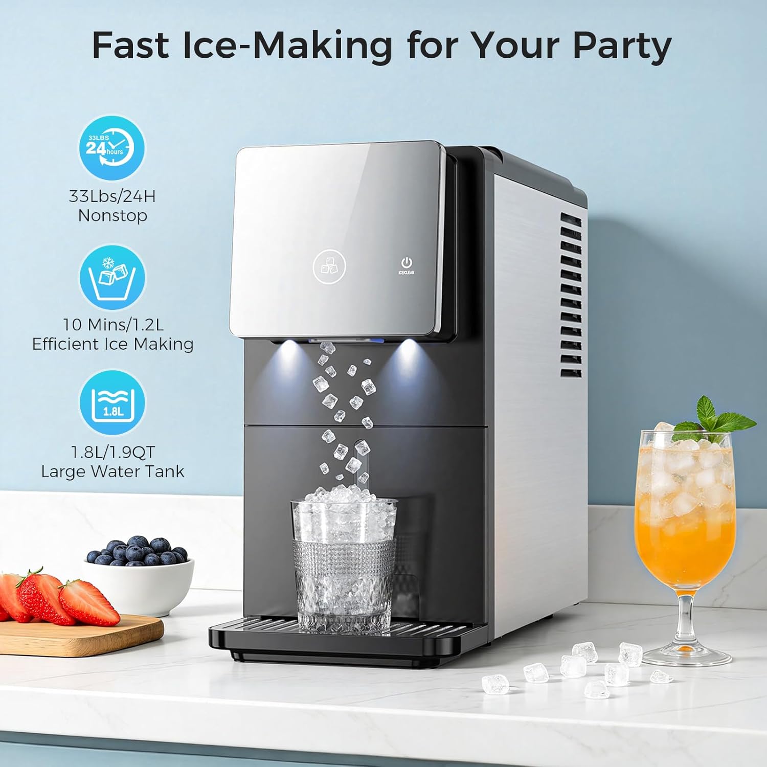 Kismile Countertop Nugget Ice Maker 58015RIM0 - Image 3