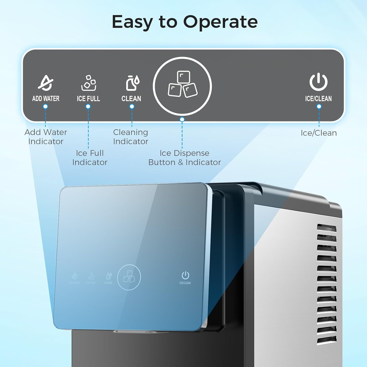 Kismile Countertop Nugget Ice Maker 58015RIM0 - Image 5