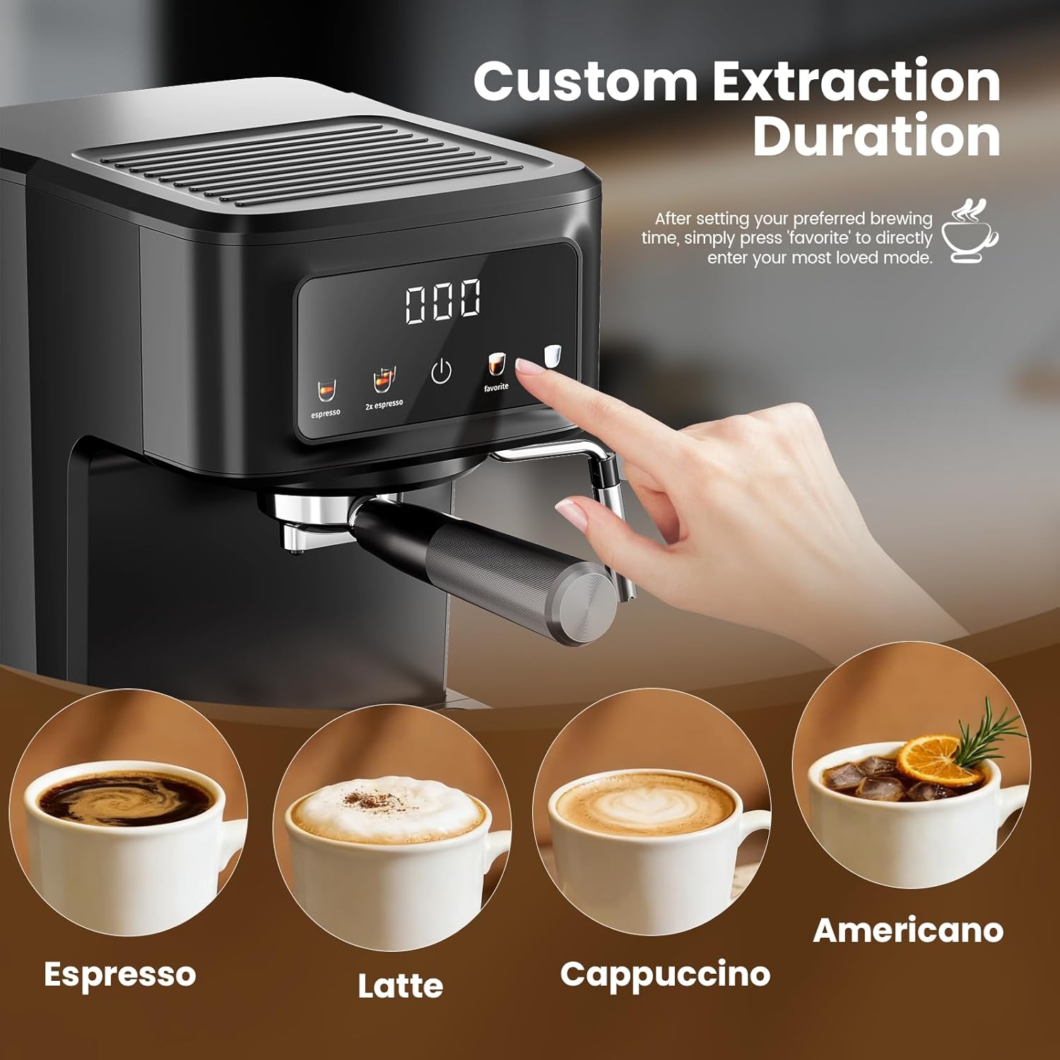 Kismile Espresso Machine with Milk Frother 80501KCM0 - Image 4