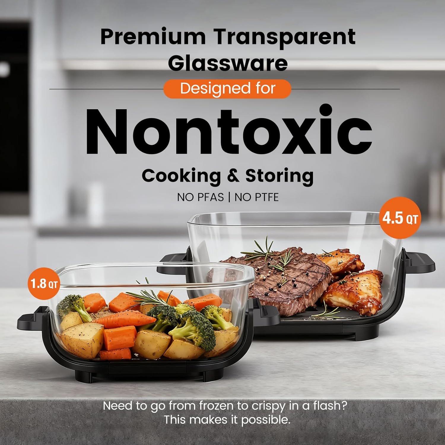 Kismile Glass Air Fryer Non Toxic 12501KAF0 - Image 13