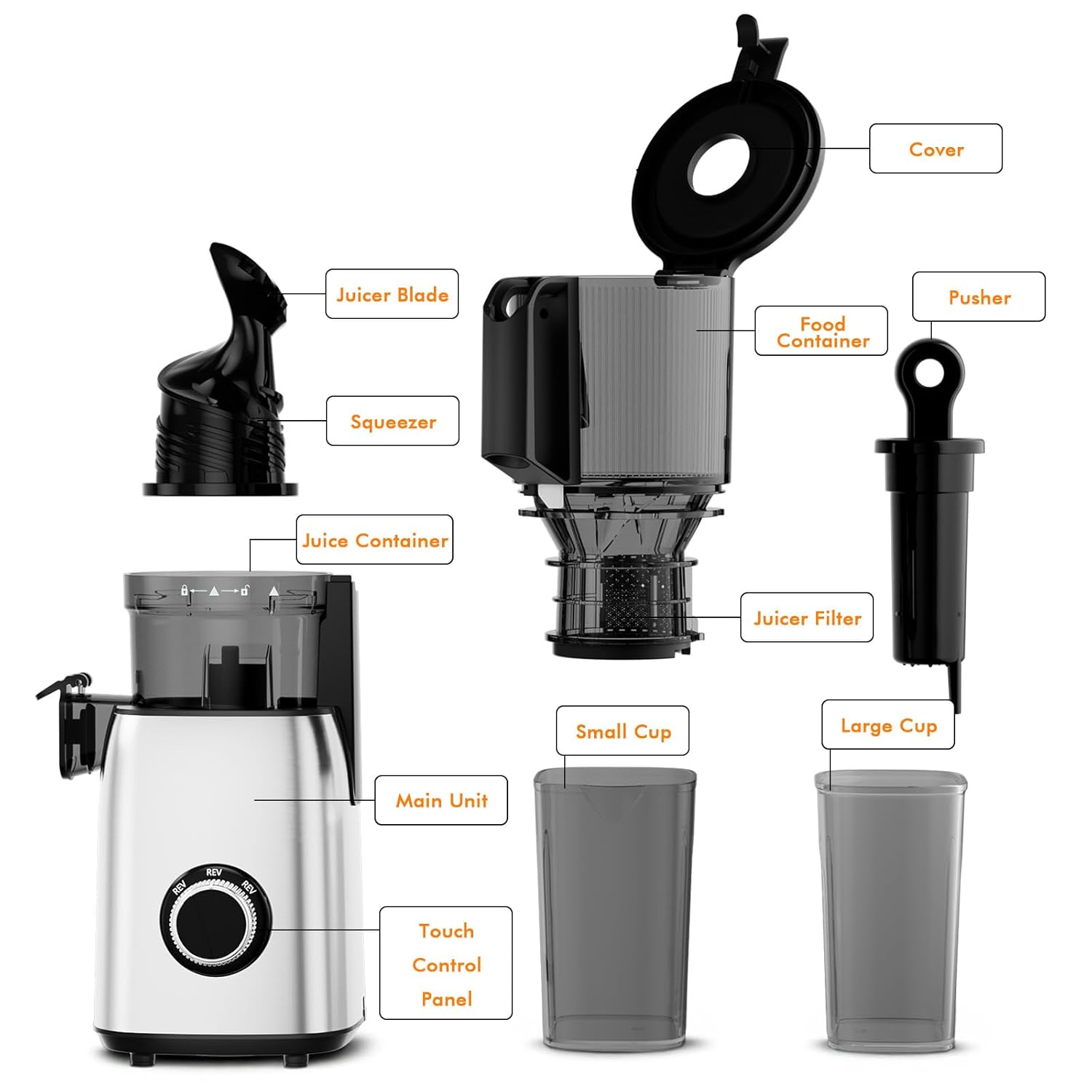 Kismile Juicer Machines with 5.4 Large Feed Chute 27120KJU0 - Image 14