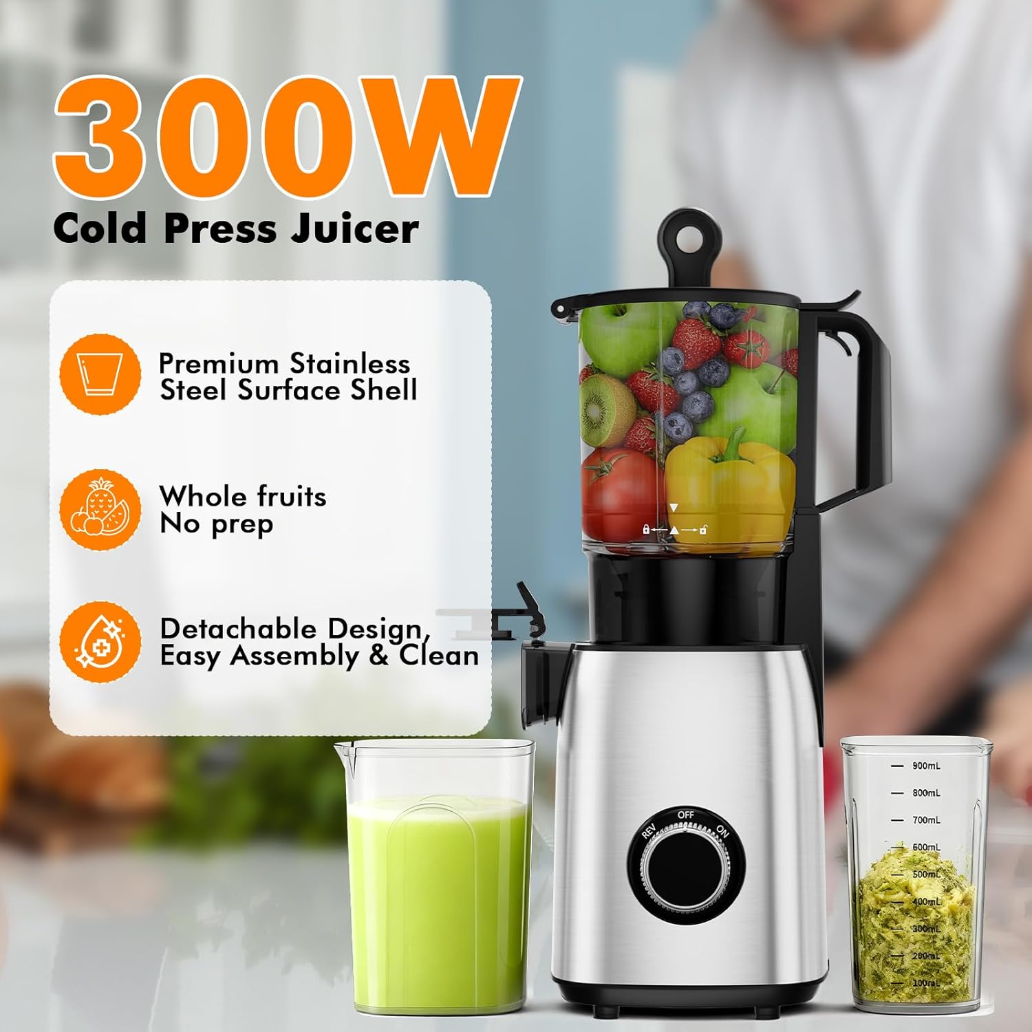 Kismile Juicer Machines with 5.4 Large Feed Chute 27120KJU0 - Image 10