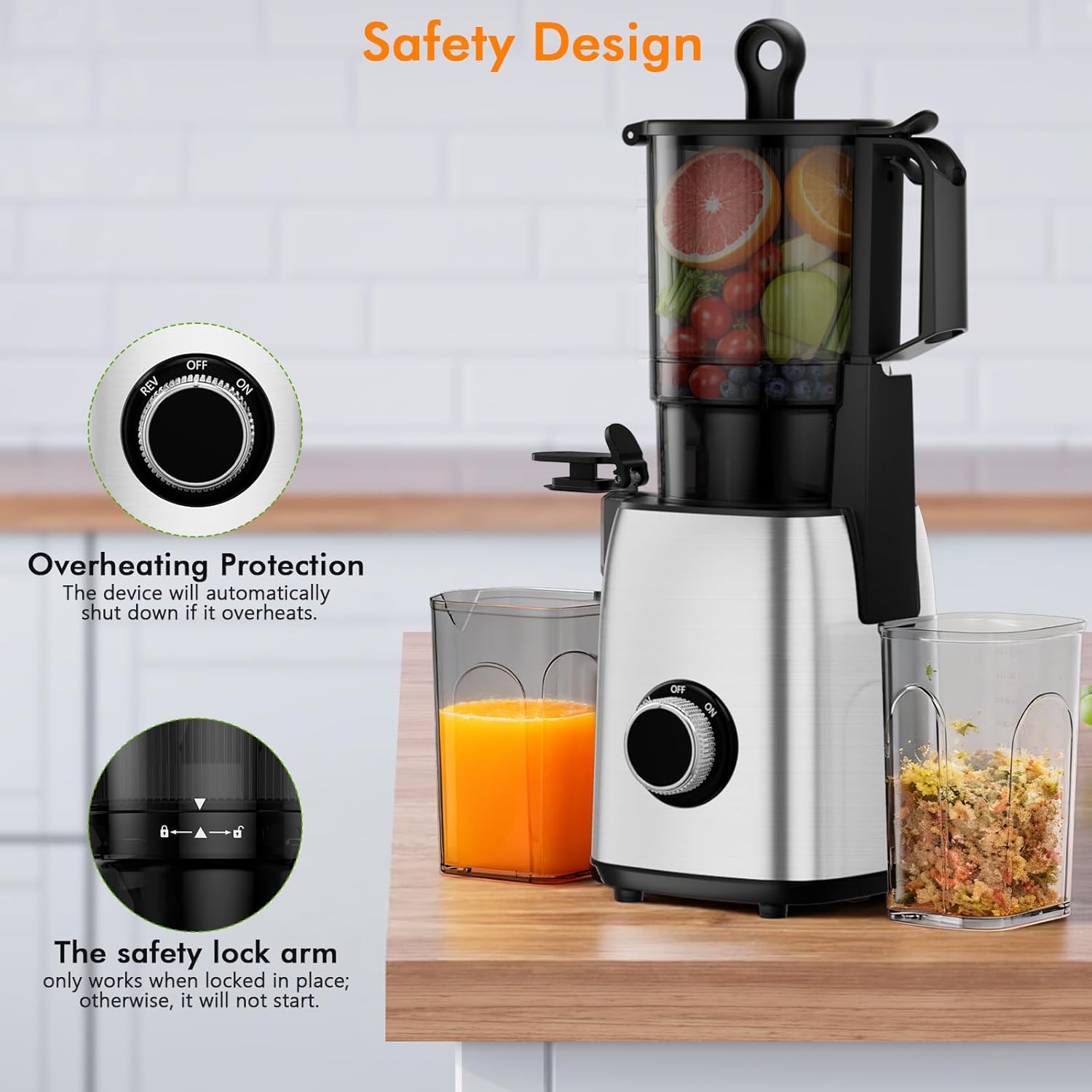 Kismile Juicer Machines with 5.4 Large Feed Chute 27120KJU0 - Image 13