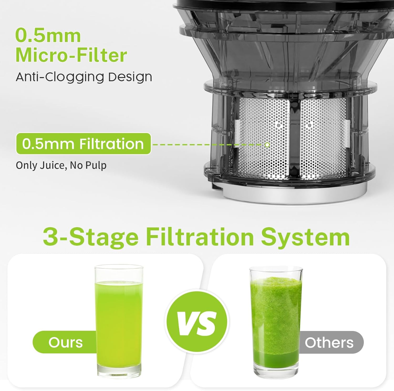 Kismile Juicer Machines with 5.4 Large Feed Chute 27120KJU0 - Image 3