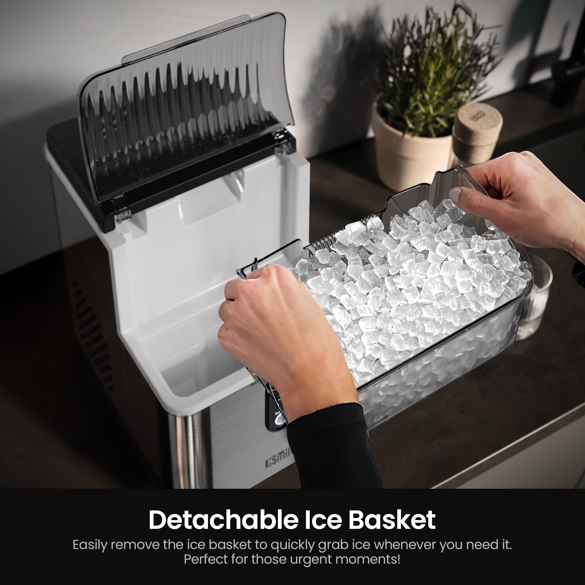 Kismile Nugget Ice Makers Countertop IM5815NB - Image 12