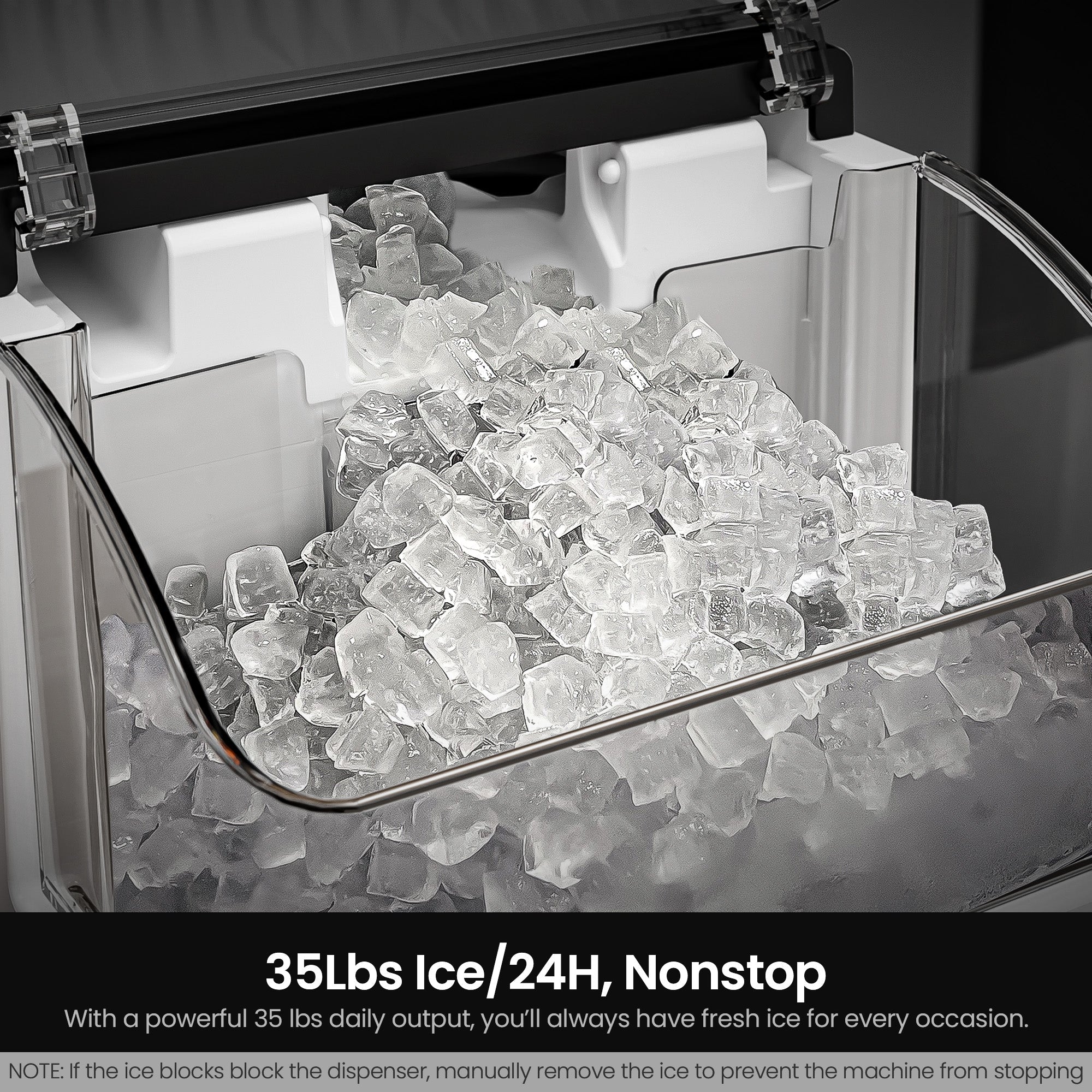 Kismile Nugget Ice Makers Countertop IM5815NB - Image 9