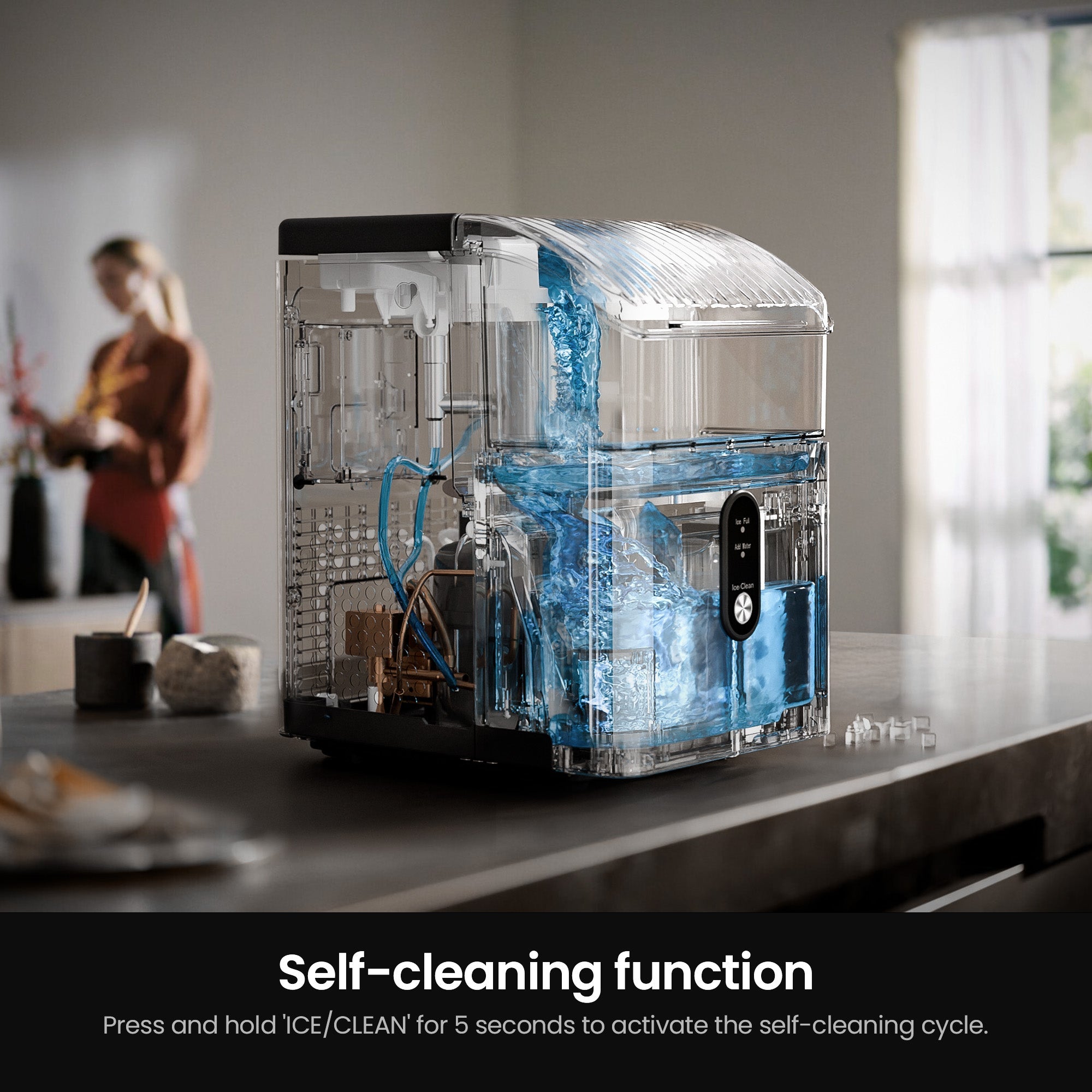Kismile Nugget Ice Makers Countertop IM5815NB - Image 10