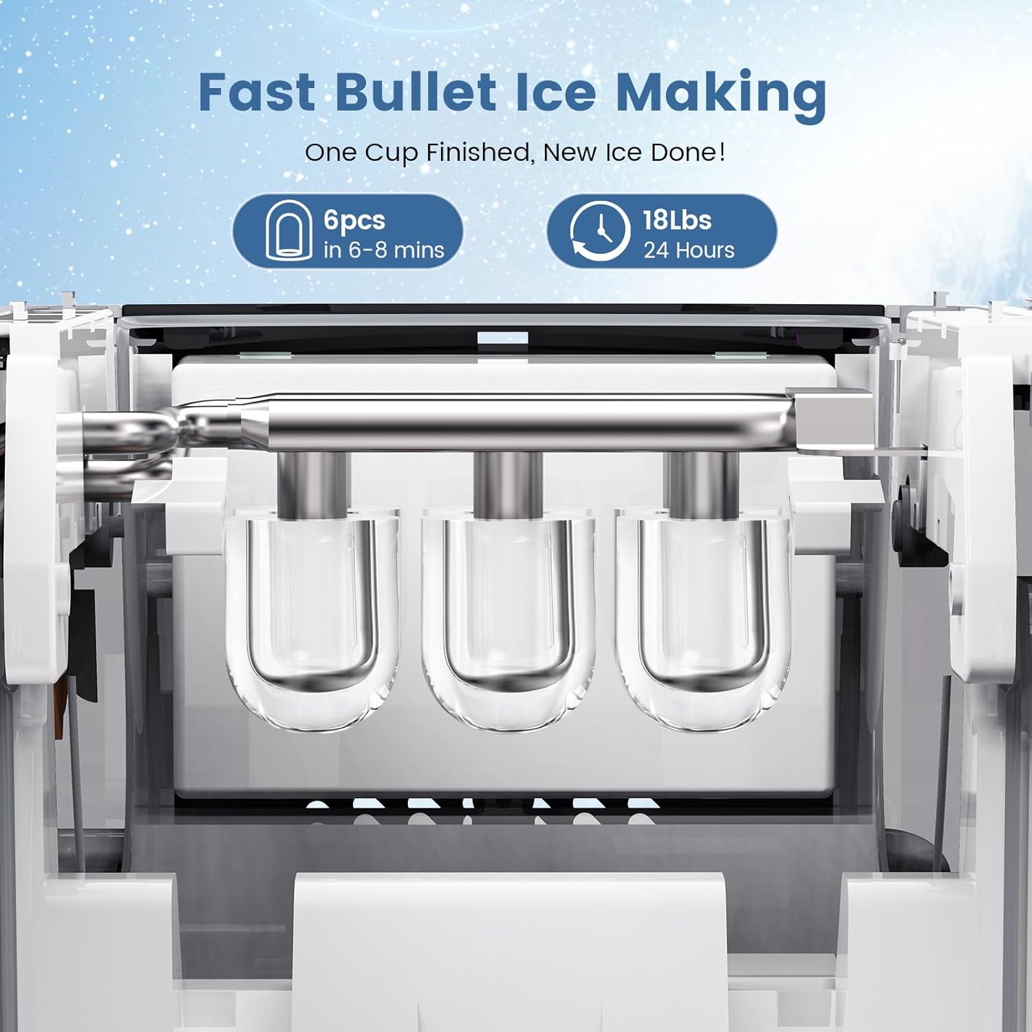 Kismile Portable Countertop Ice Maker 11015RIM0 - Image 9