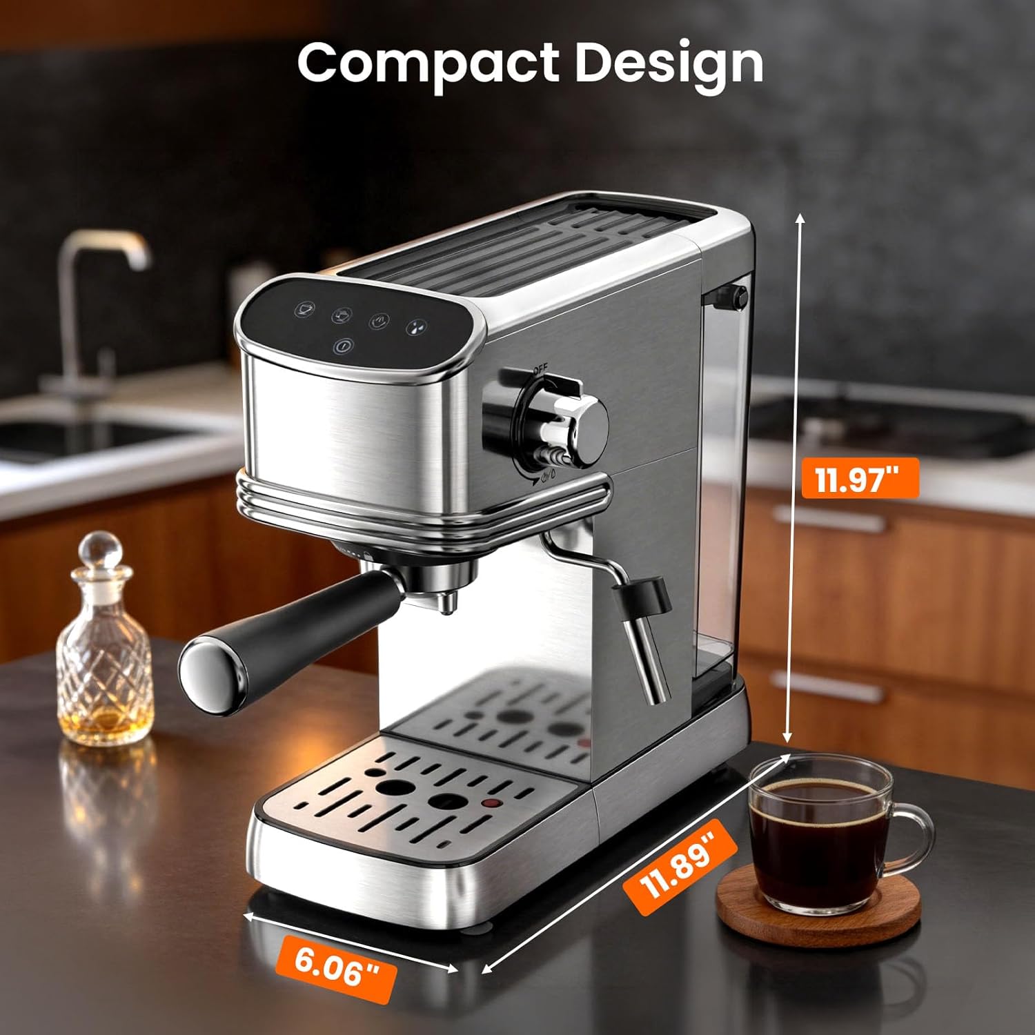 Kismile Stainless Steel Espresso Machine 94223KCM0 - Image 2