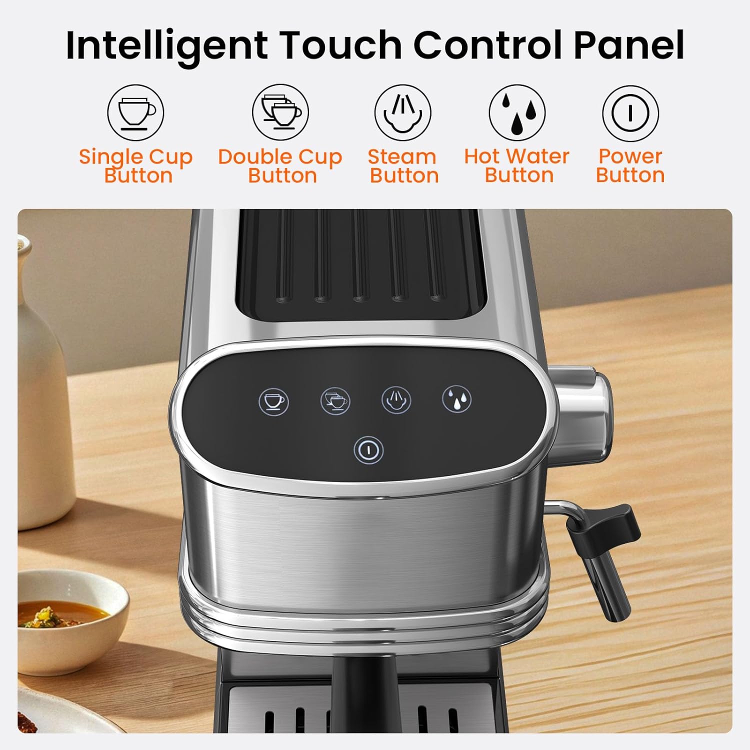 Kismile Stainless Steel Espresso Machine 94223KCM0 - Image 3