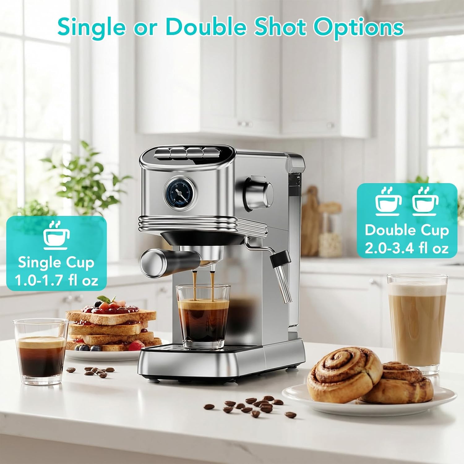 Kismile Stainless Steel Espresso Machine 94223KCM0 - Image 9