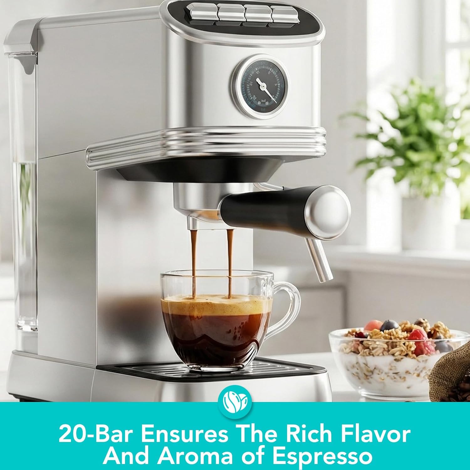 Kismile Stainless Steel Espresso Machine 94223KCM0 - Image 11