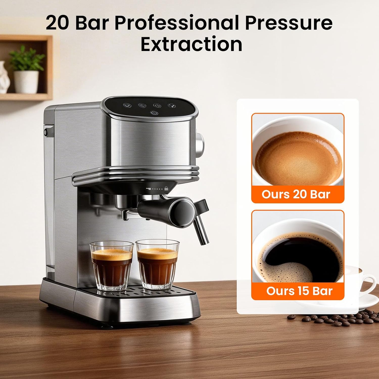 Kismile Stainless Steel Espresso Machine 94223KCM0 - Image 4