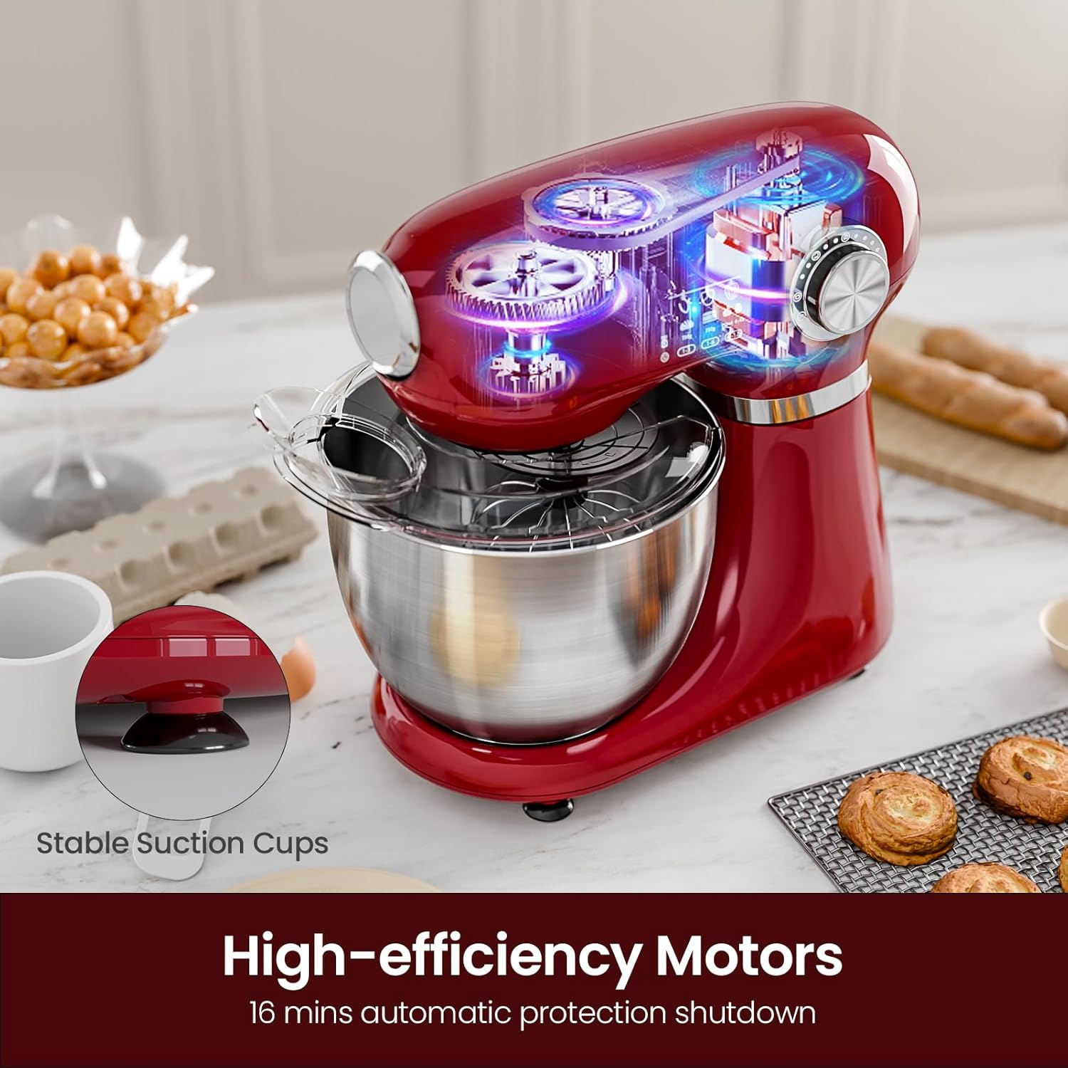 Kismile Stand Mixer. 5.5-Quart Electric Mixer with 12 Speeds CF3715 - Image 13