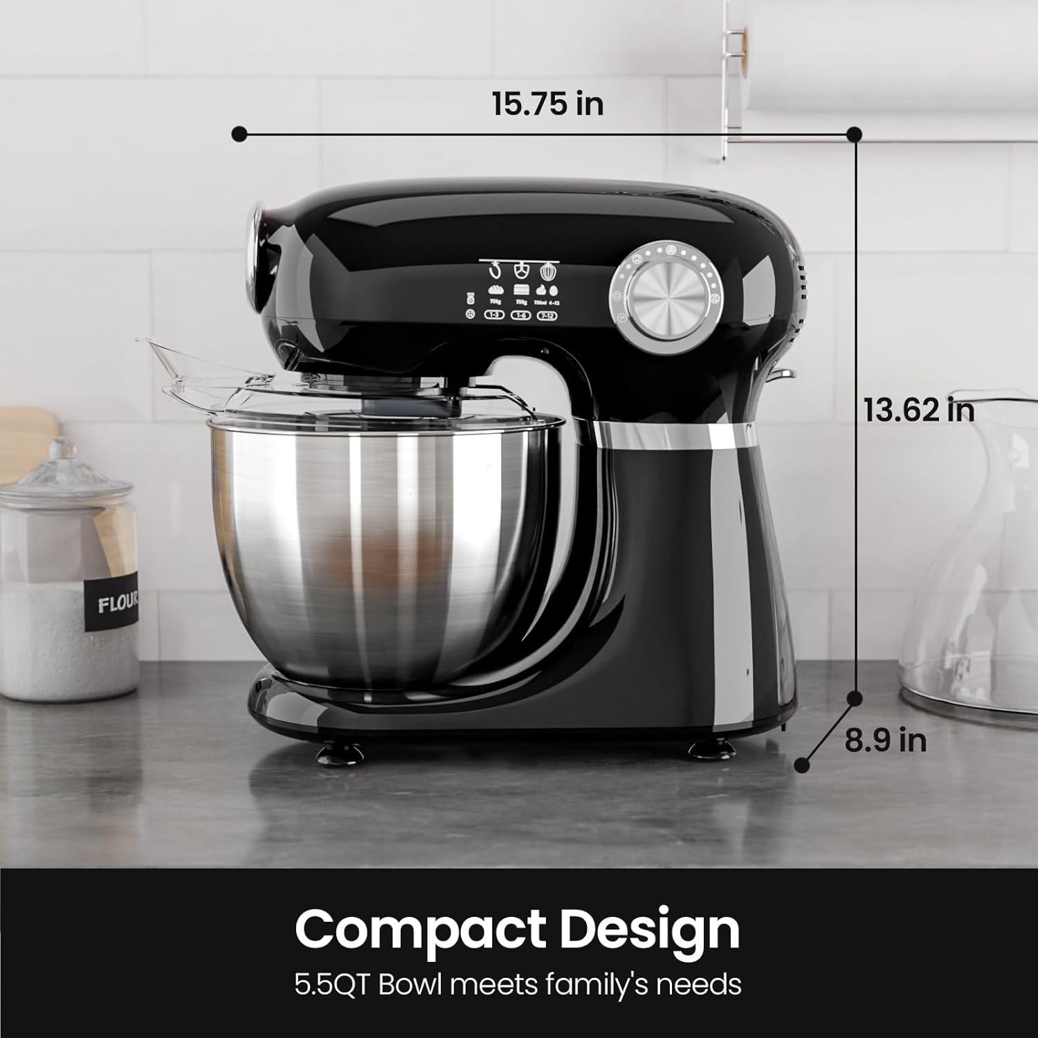 Kismile Stand Mixer. 5.5-Quart Electric Mixer with 12 Speeds CF3715 - Image 7