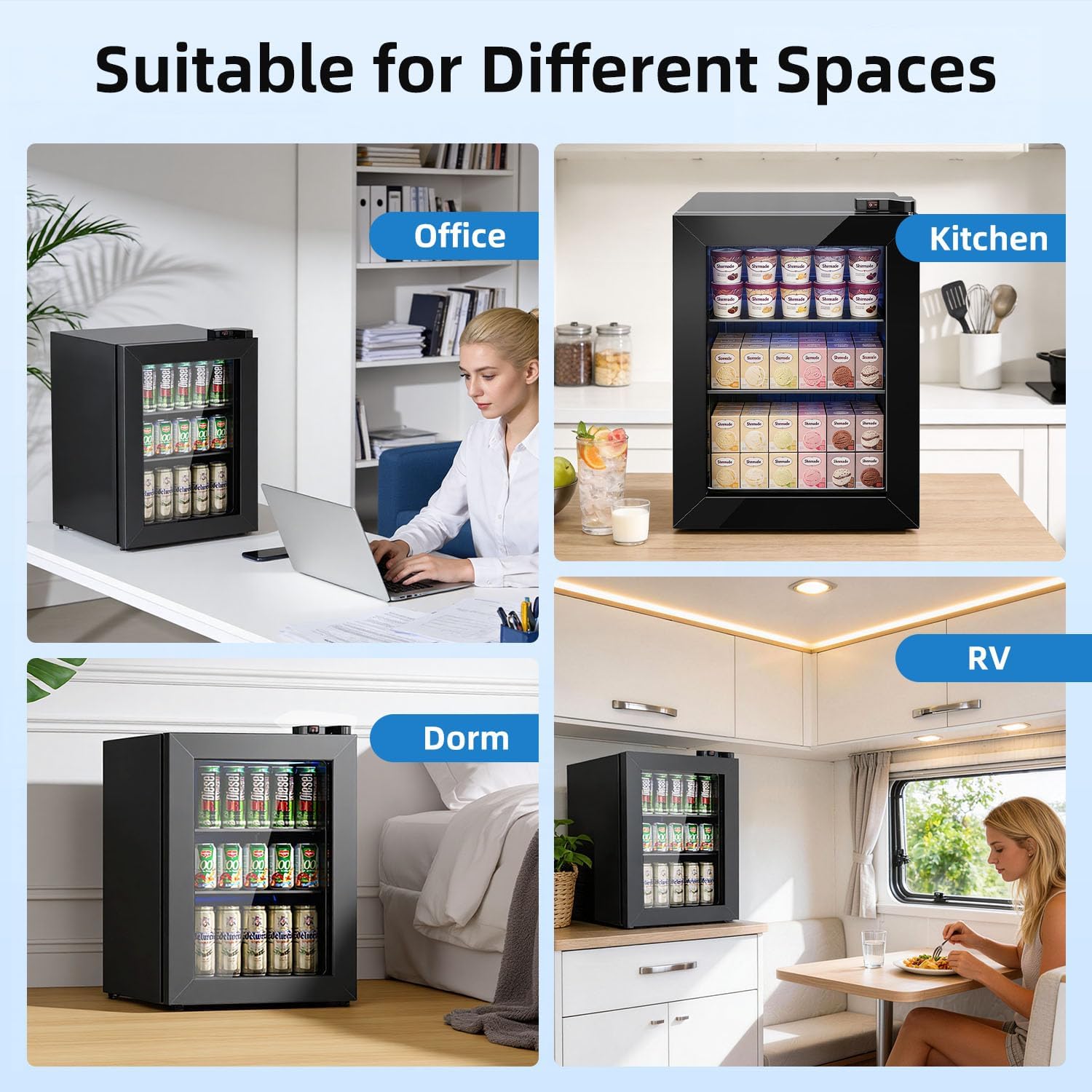 Kismile Upright Ice Cream Display Freezer 58040RIC0 - Image 14