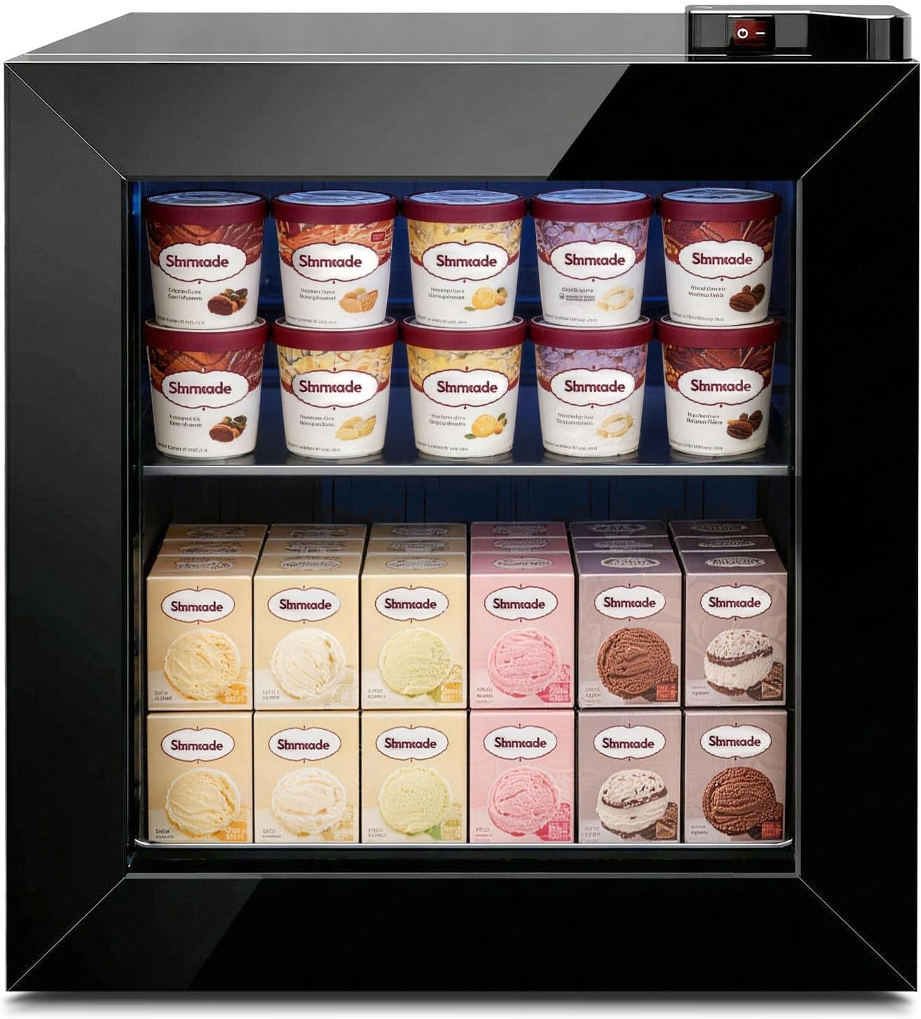 Kismile Upright Ice Cream Display Freezer 58040RIC0