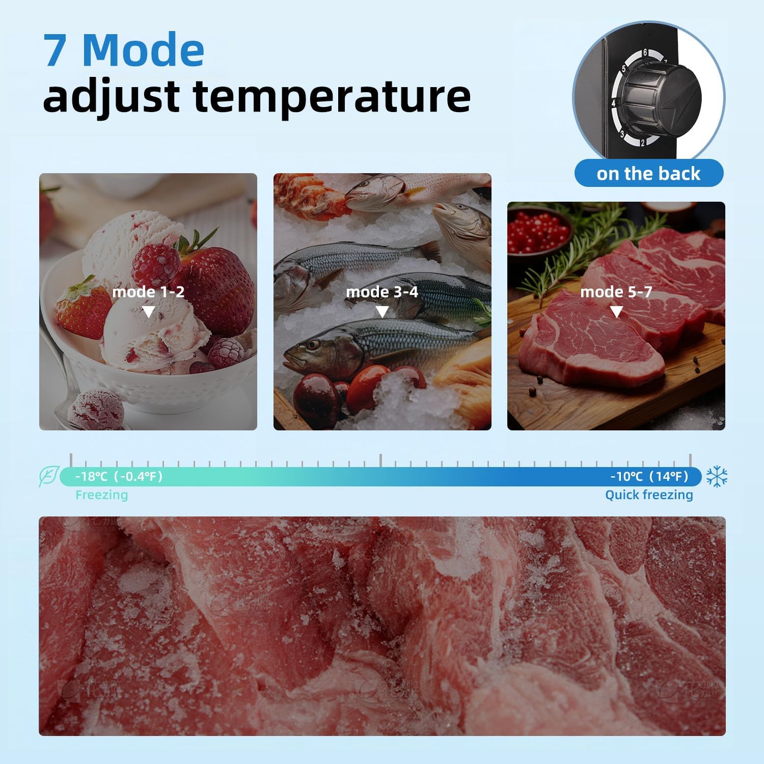 Kismile Upright Ice Cream Display Freezer 58040RIC0 - Image 3