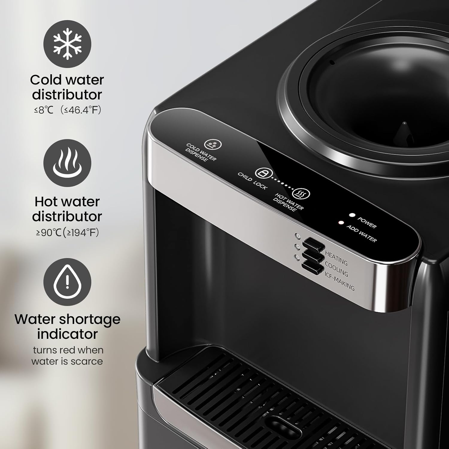 Kismile Water Cooler Dispenser with Ice Maker WD5815 - Image 3