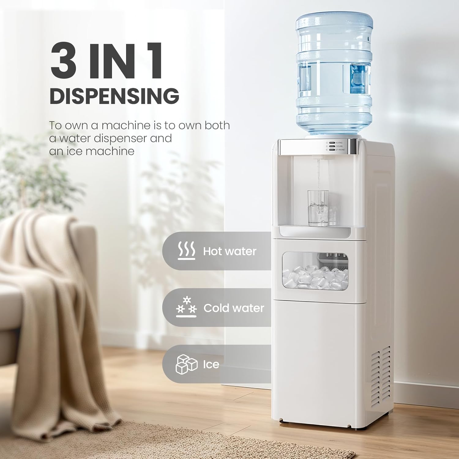Kismile Water Cooler Dispenser with Ice Maker WD5815 - Image 9