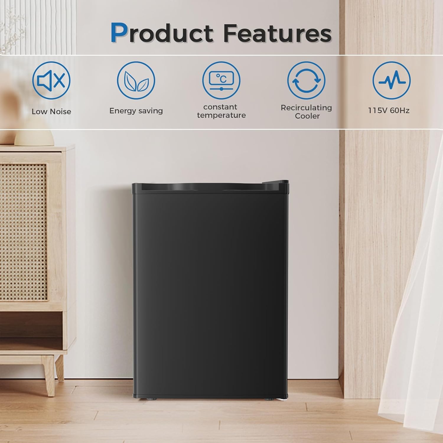 Mini Compact Refrigerator with Freezer. 2.6 Cu.Ft 58070RRE0 - Image 6