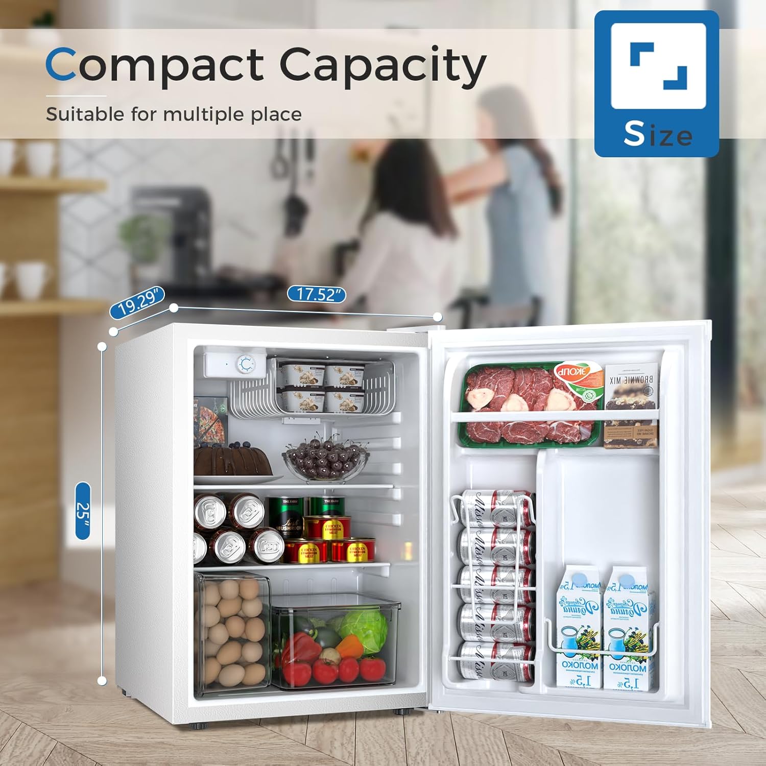 Mini Compact Refrigerator with Freezer. 2.6 Cu.Ft 58070RRE0 - Image 10