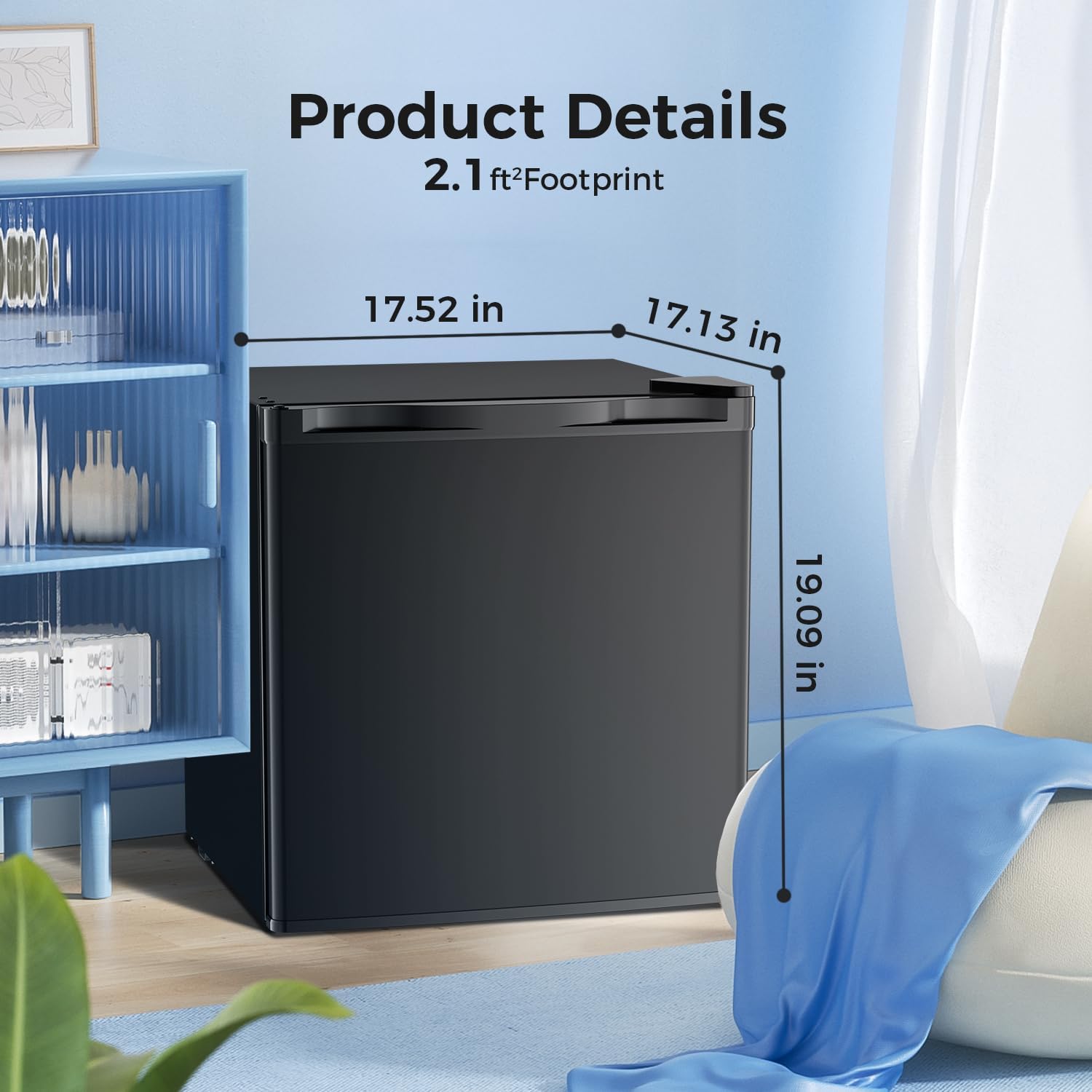 2.63.2 cu. ft Mini Fridge with Freezer - Image 4