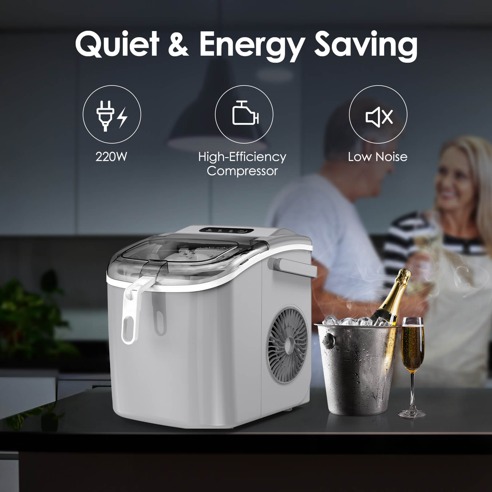 Portable Ice Maker with Handle Z5822H - Image 27