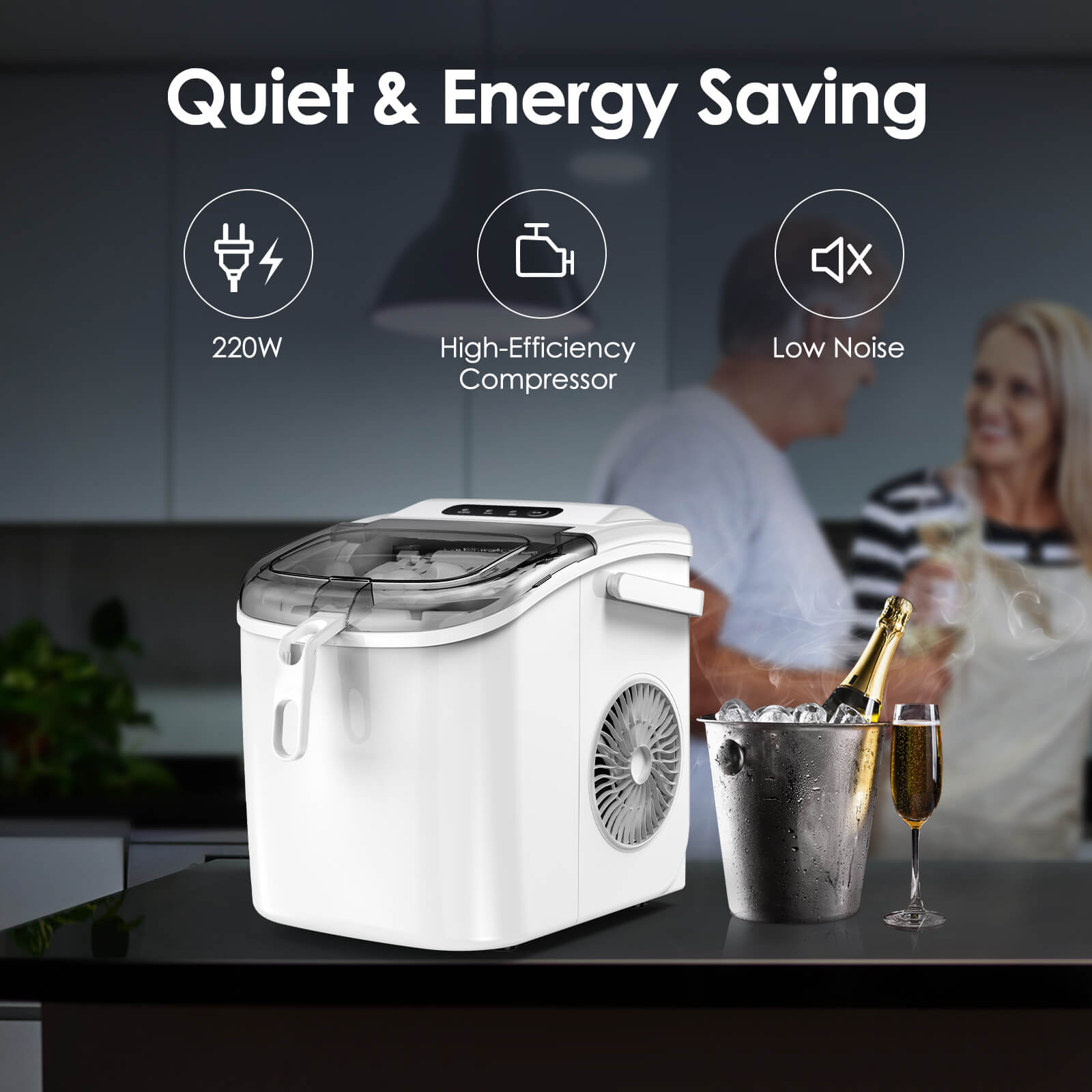 Portable Ice Maker with Handle Z5822H - Image 34