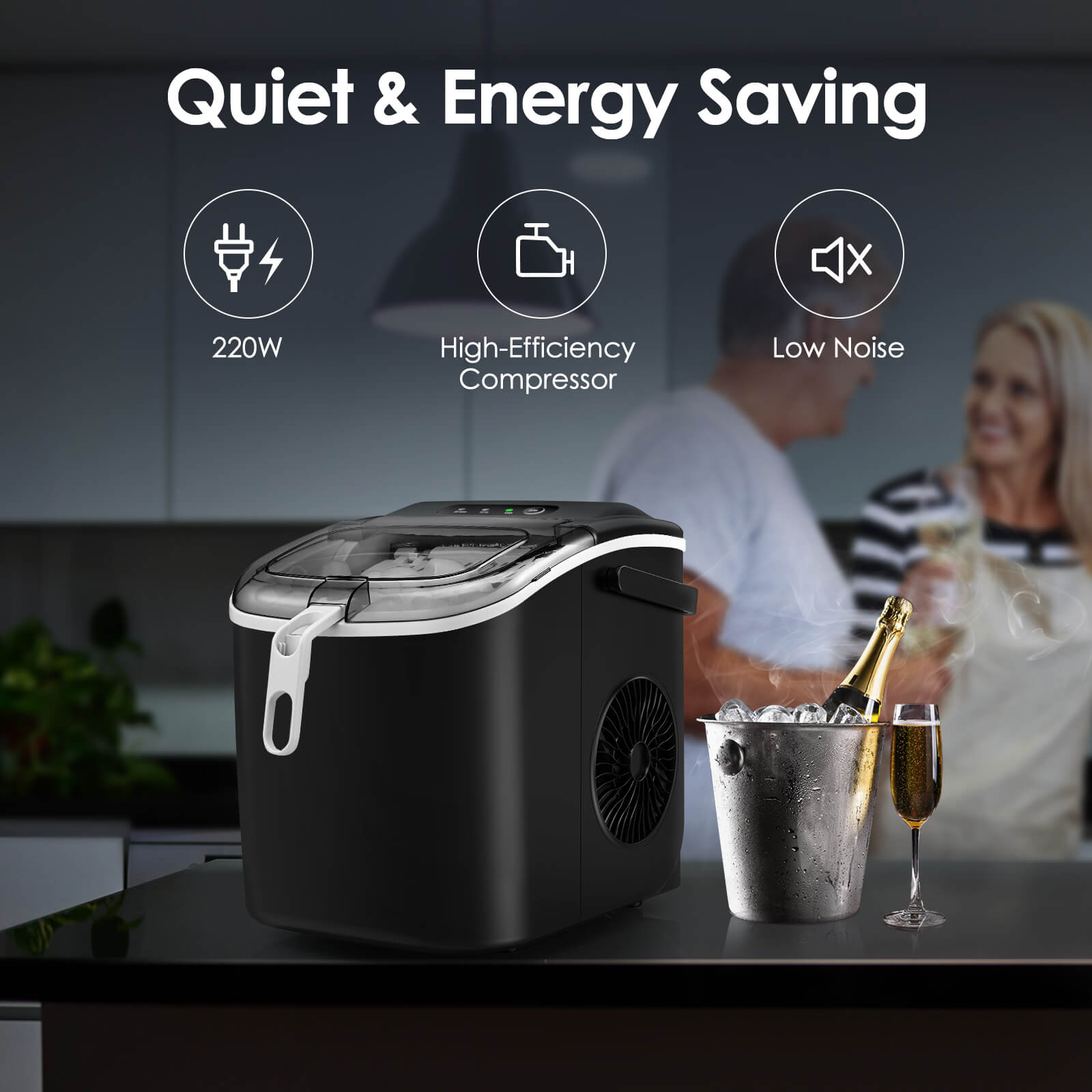 Portable Ice Maker with Handle Z5822H - Image 6