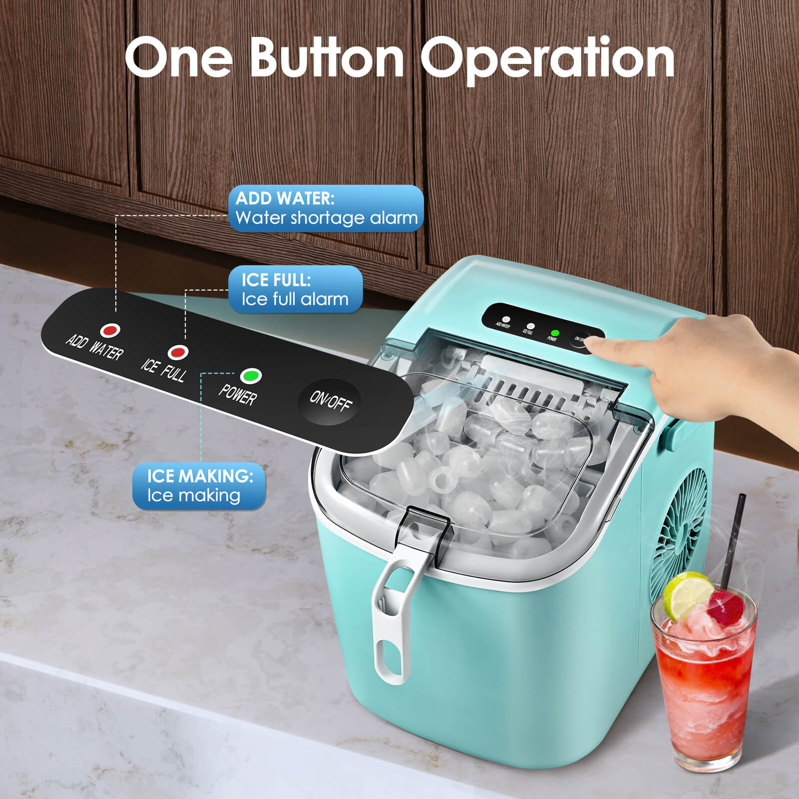 Portable Ice Maker with Handle Z5822H - Image 18
