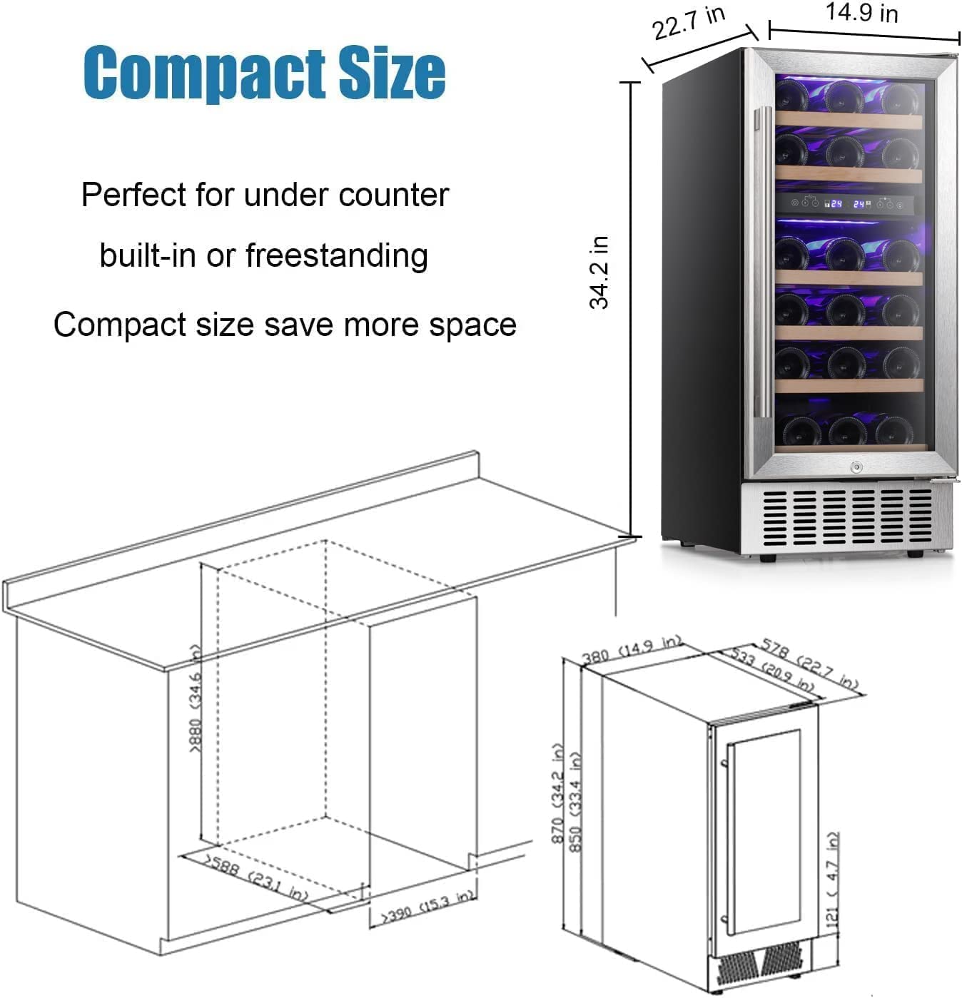 15 Inch Beverage Refrigerator W5185B - Image 7